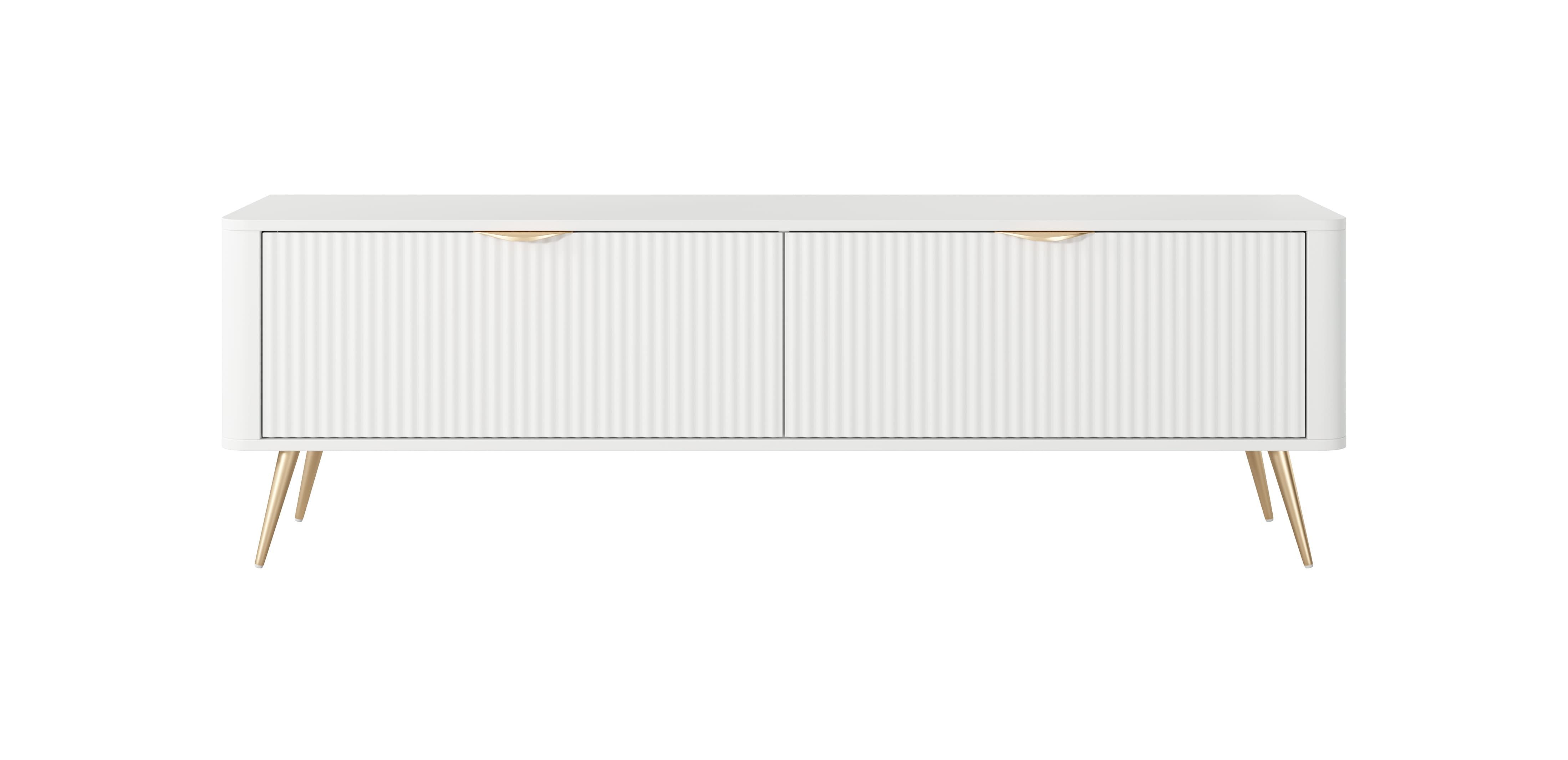 MOEBLO TV-Board RTV Pholx F 163 2D (Griffe und Beine aus Metall, geriffelte günstig online kaufen