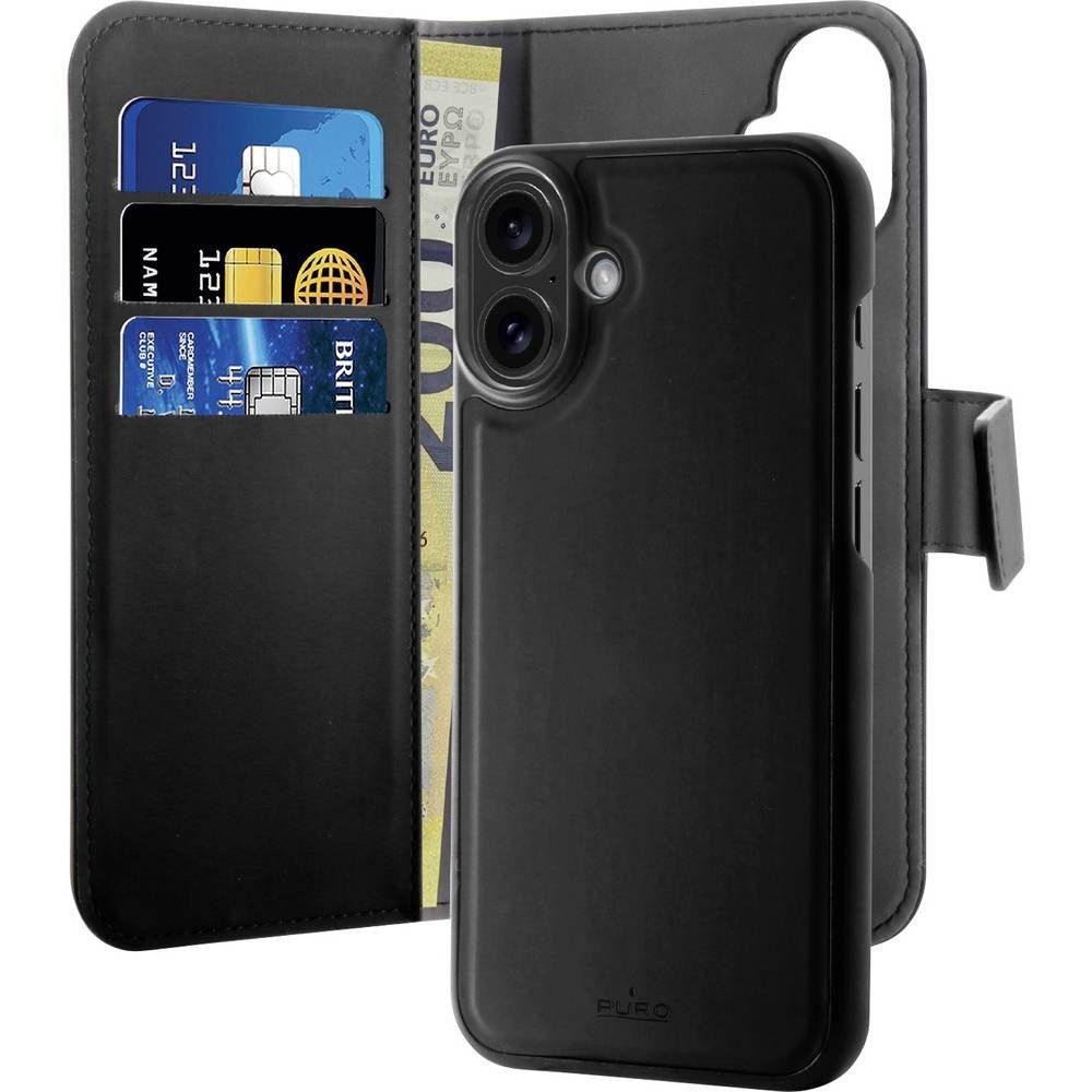sbs Handyhülle Flip Case Apple iPhone 16 Schwarz PUIPC1661BOOKC3BLK