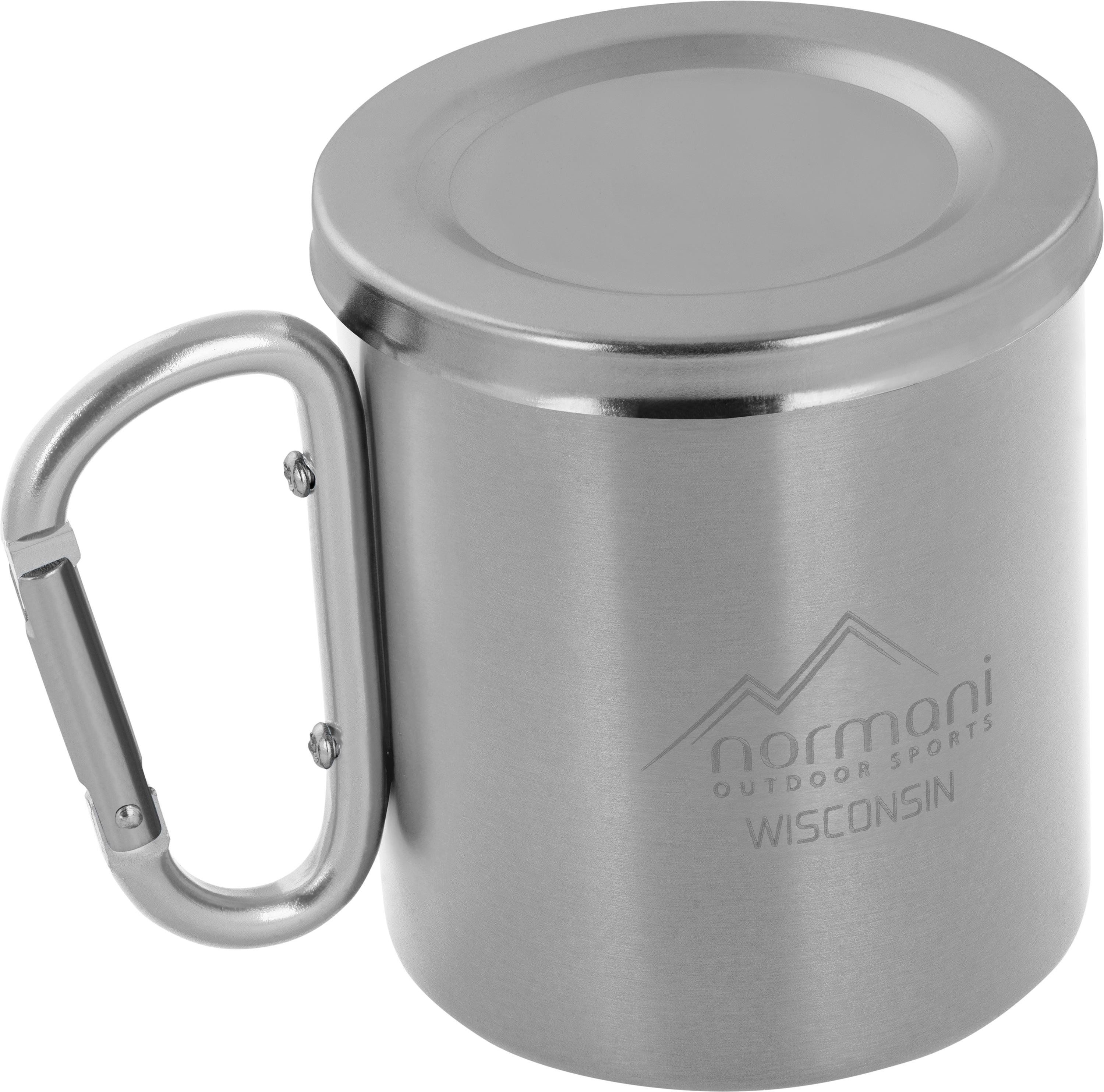 normani Becher Campingtasse „Wisconsin“ mit Teesieb „Delaware“, Edelstahl