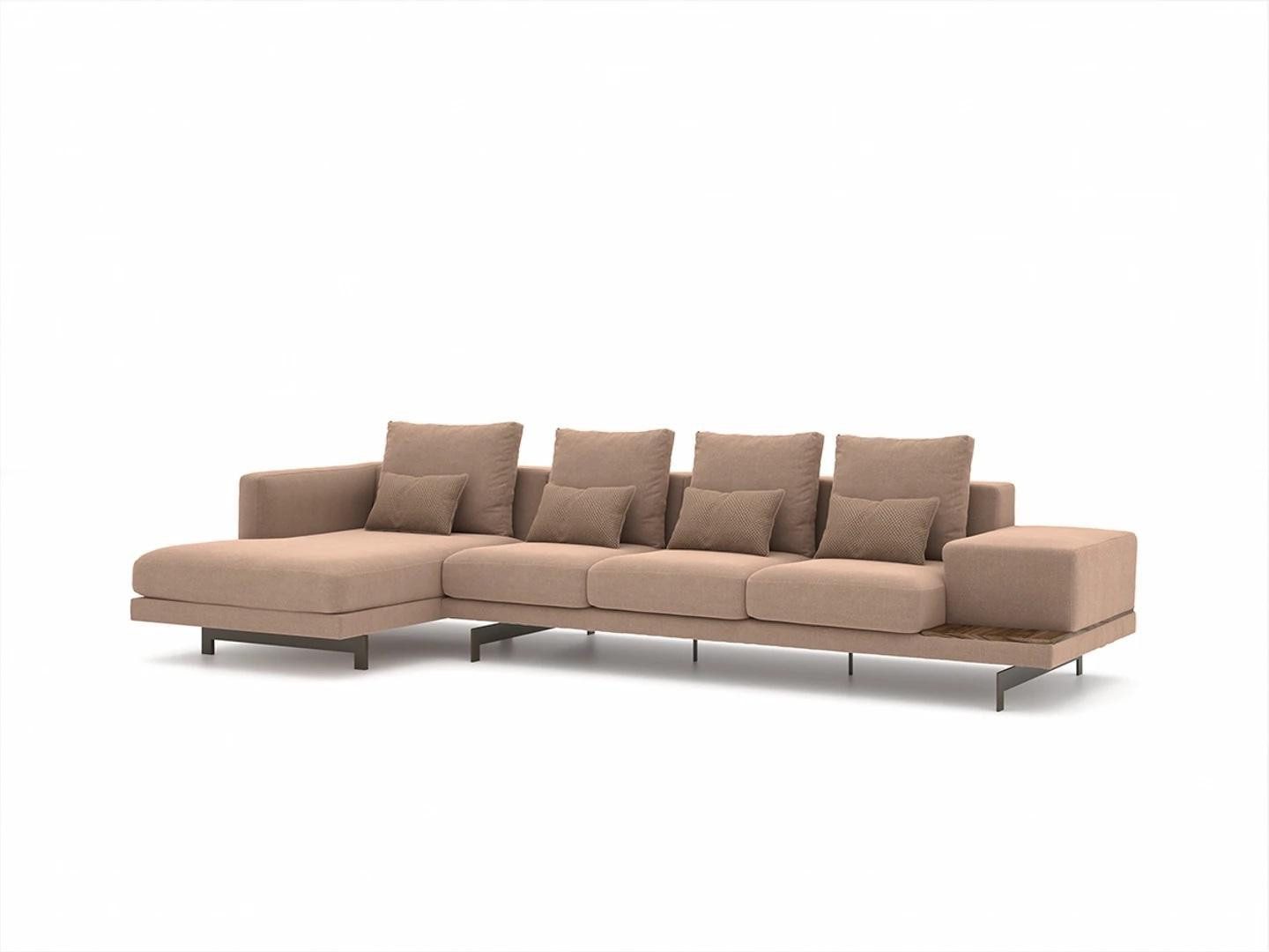 Xlmoebel Ecksofa Luxus-Beige L-förmiges Designer-Ecksofa für stilvolles Wohnen, Hergestellt in Europa