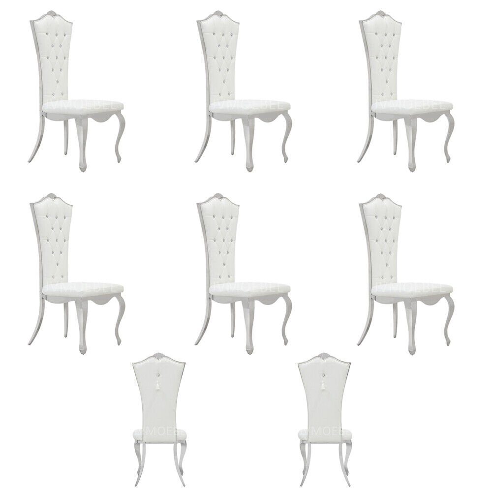 JVmoebel Stuhl Chesterfield Polster Stuhl Stühle Komplette 6x Garnitur Sitz Textil (6 St), Made in Europa
