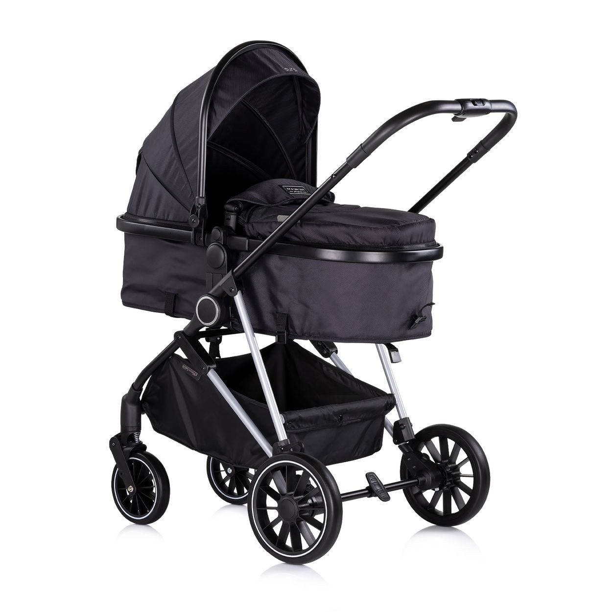 Chipolino Kombi-Kinderwagen Kinderwagen Aura 2 in 1, umbaubar Wickeltasche Sitz umkehrbar bis 22 kg
