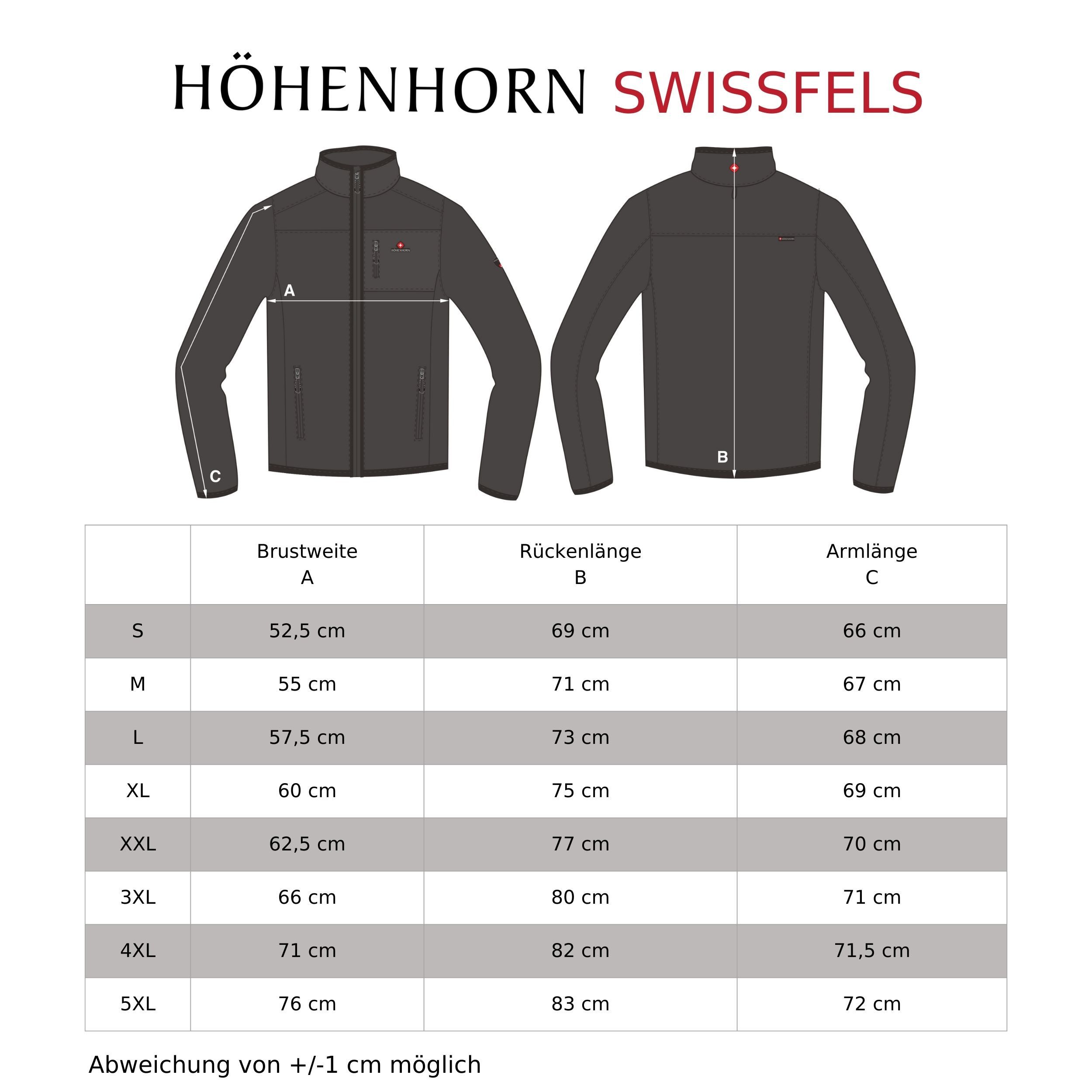 Höhenhorn Fleecepullover Swissfels Herren Strickfleece Pullover Sweatshirt 1/4 Zip für Männer Microfleece-Innenseite, Atmungsaktiv