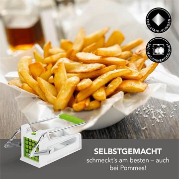 MAXXMEE Pommesschneider Kartoffelschneider - Gemüseschneider - weiß/grün - 6-teilig