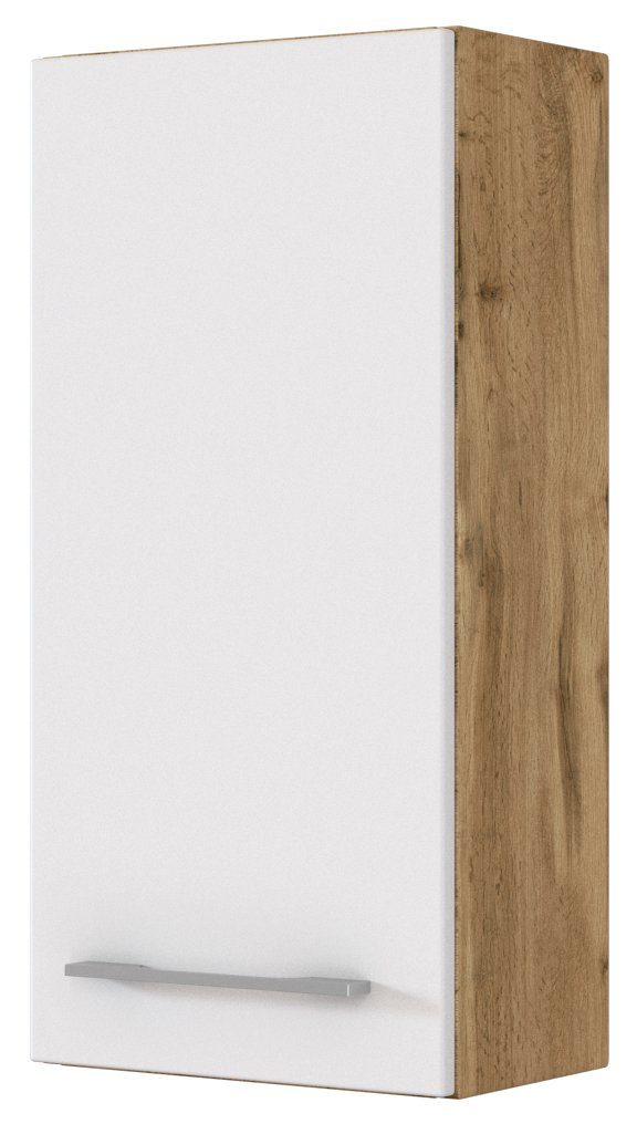 HELD MÖBEL Hängeschrank Livorno 30 cm Wotaneiche/matt weiß