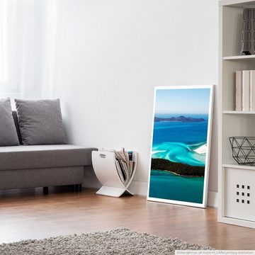 Sinus Art Poster 90x60cm Poster Whitehaven Strand auf den Whitsunday Islands