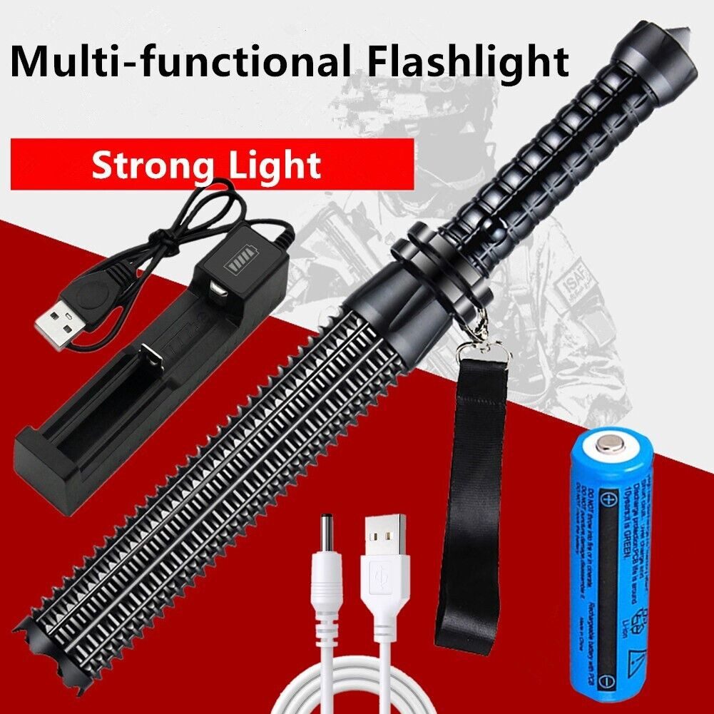 FELIXLEO Taschenlampe LED Taschenlampe Baseballschläger 9000LM wasserdicht Aluminium Notfall (1-St)