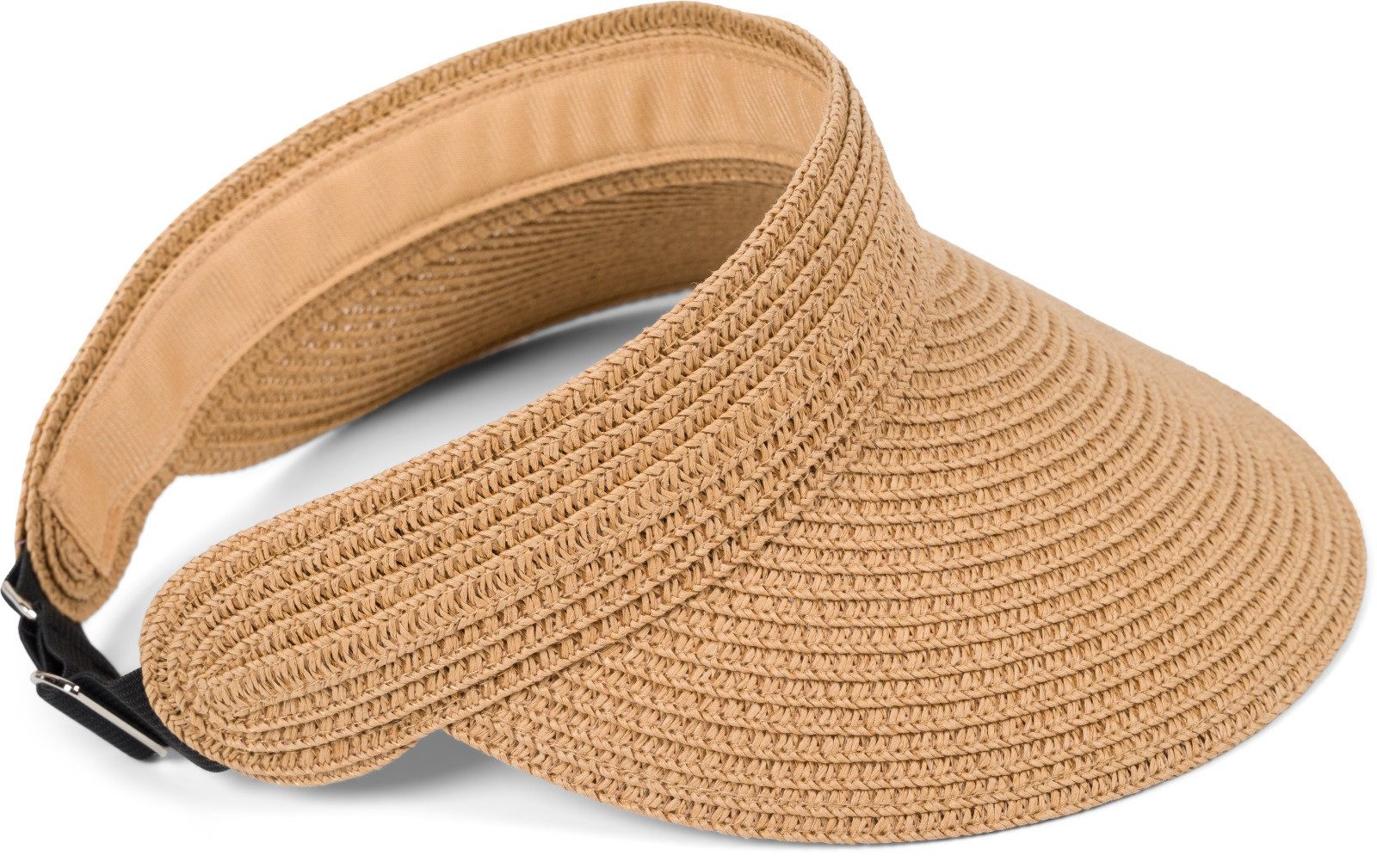 styleBREAKER Visor Papierstroh Visor Cap Einfarbig (1-St)