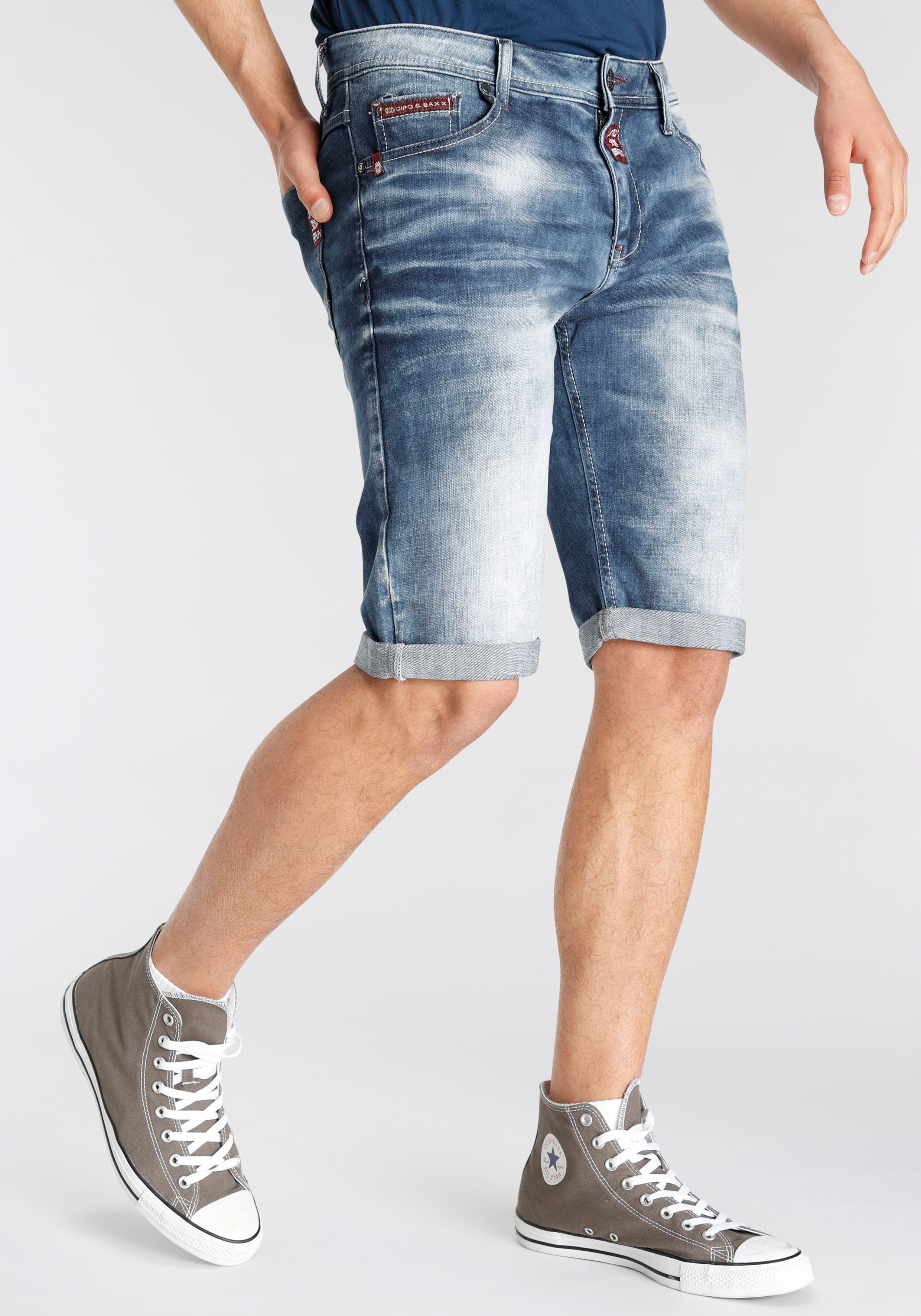 & used Jeansshorts Baxx Cipo blue