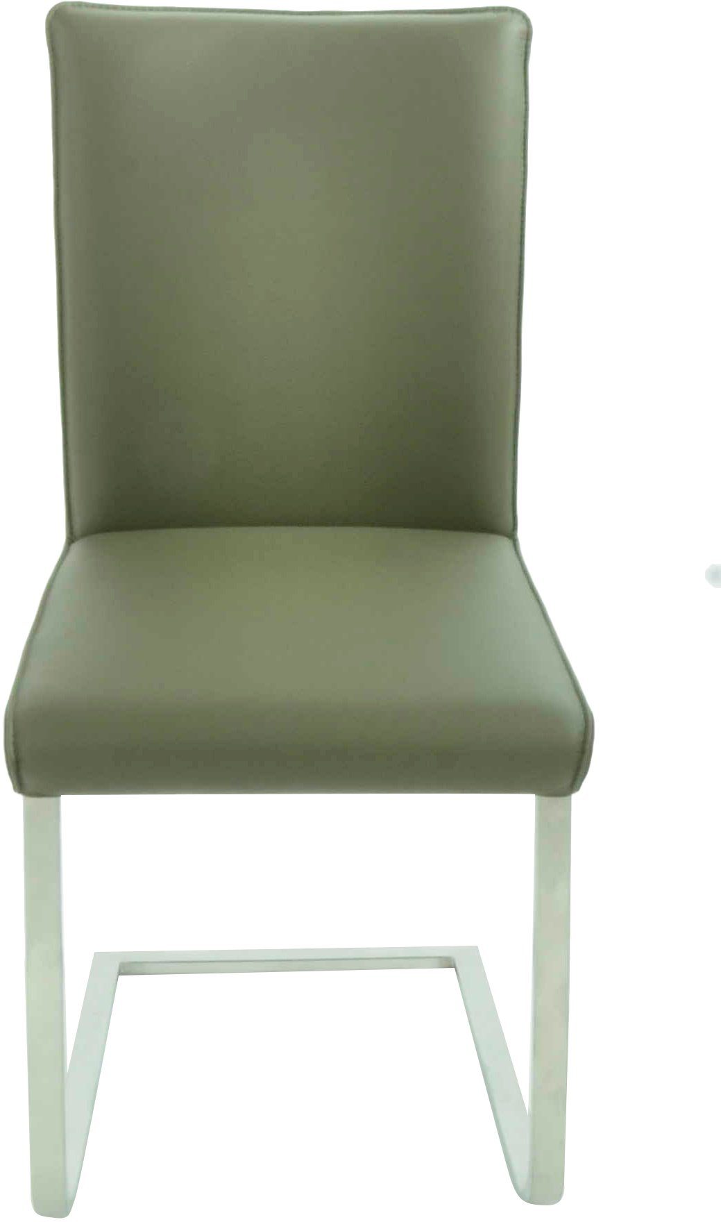 K+W & Sitzkomfort Santos mit Freischwinger Sattlernaht, Wohnen Komfort Edelstahl, Gestell aus hochwertiger III,