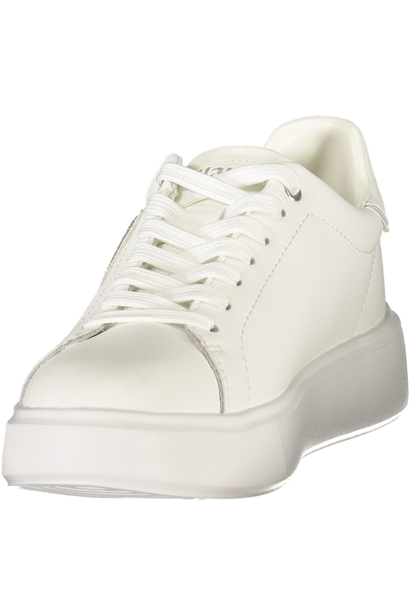 Blauer Sneaker Weißer Damensneaker mit Silberdetails & Glitzer