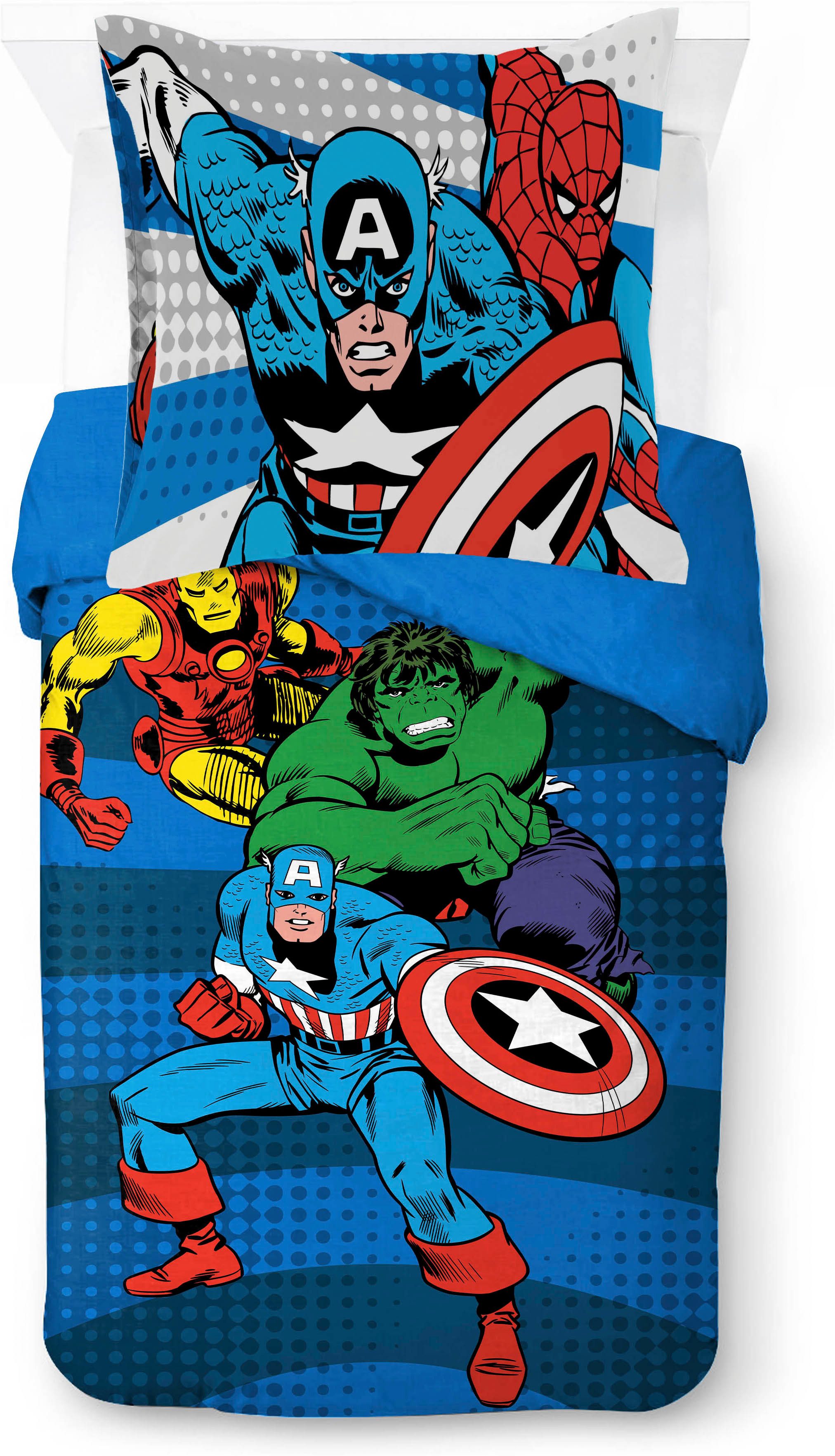 MARVEL Kinderbettwäsche Avengers Good Guys, Linon, 2 teilig, 100% Baumwolle