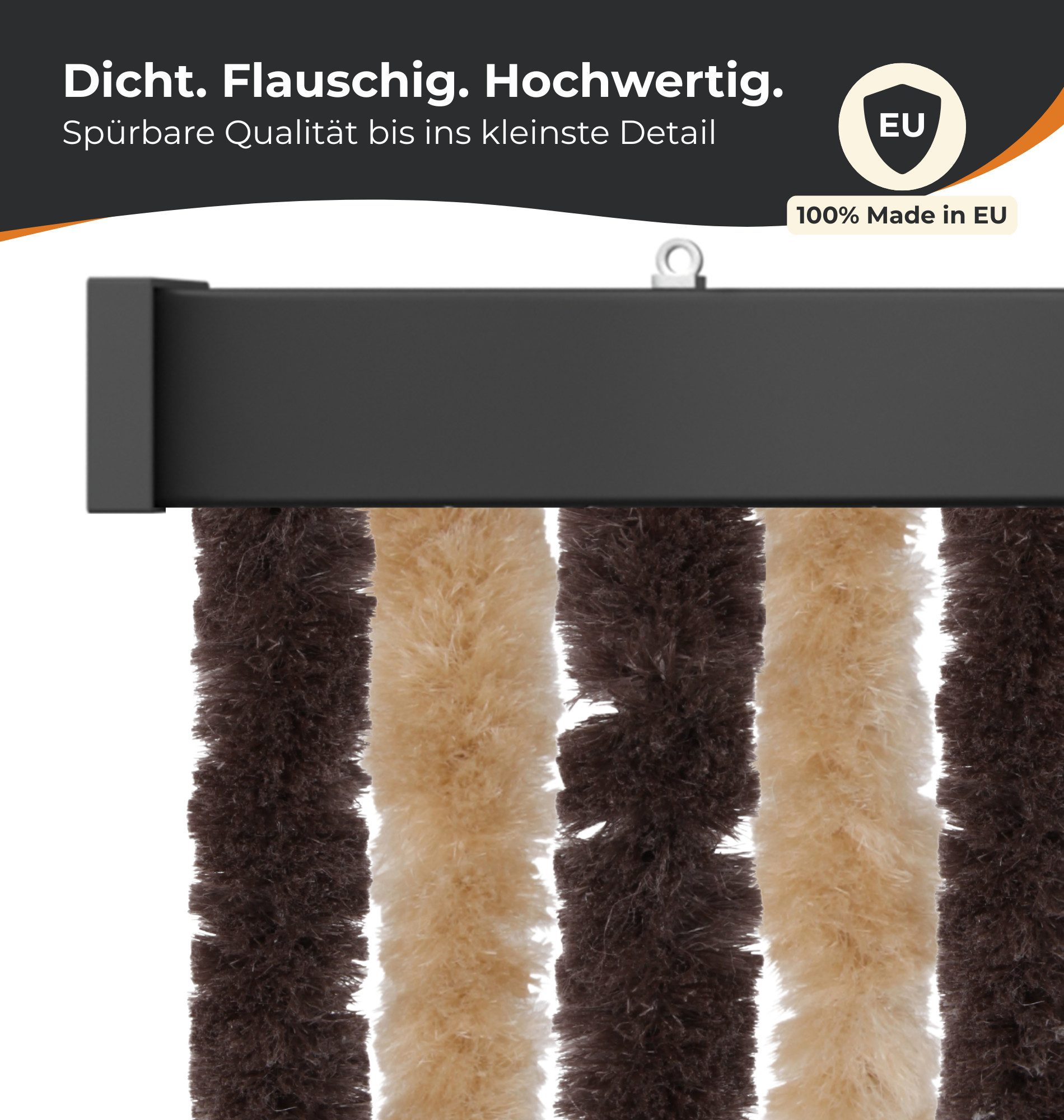 Bestlivings Insektenschutz-Vorhang Chenille viele Größen/Farben, geräuschlos, luftdurchlässig, wetterfest, langlebig, Made in EU – Bild 2 von 5