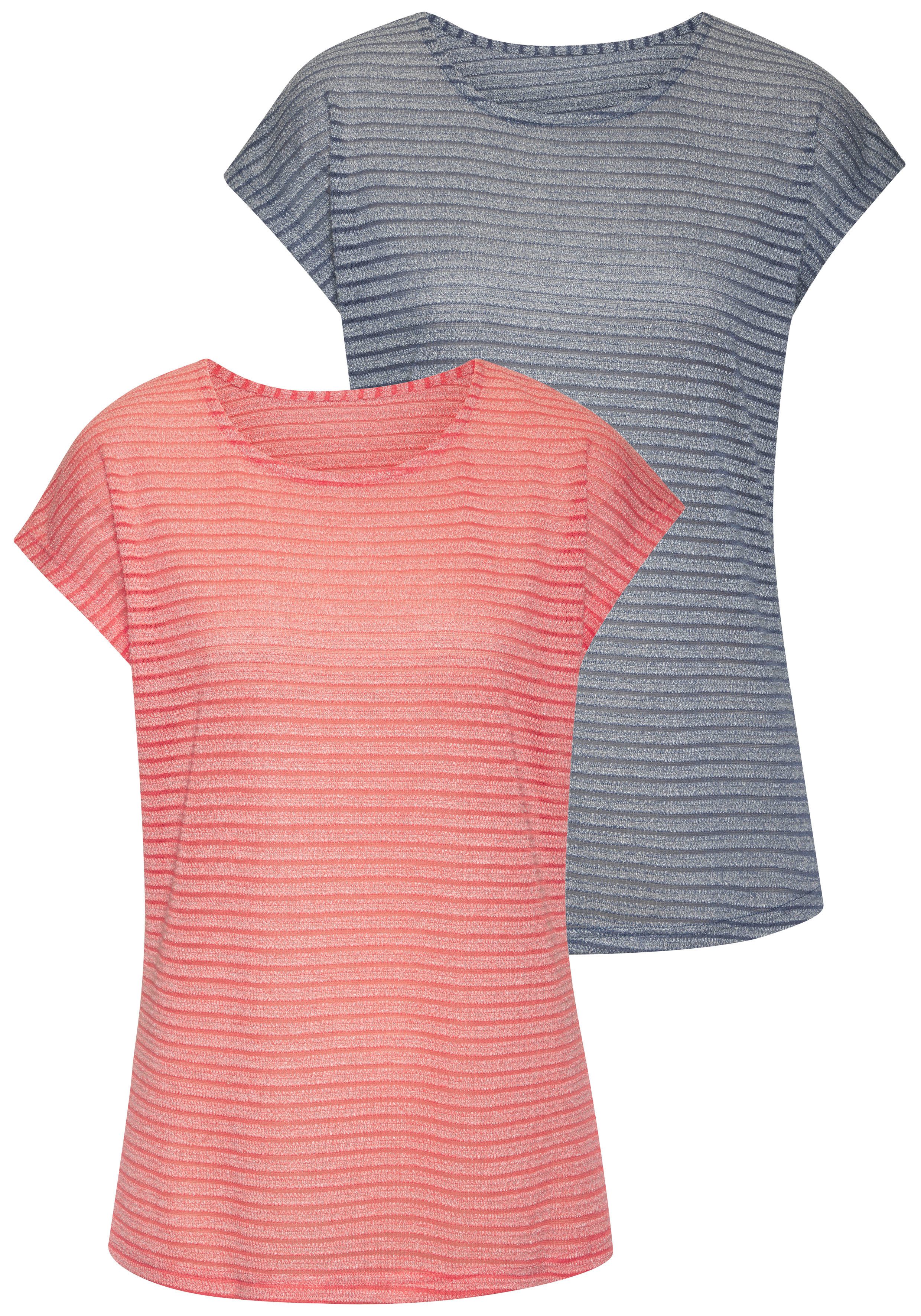 Kurzarmshirt mit Streifenoptik