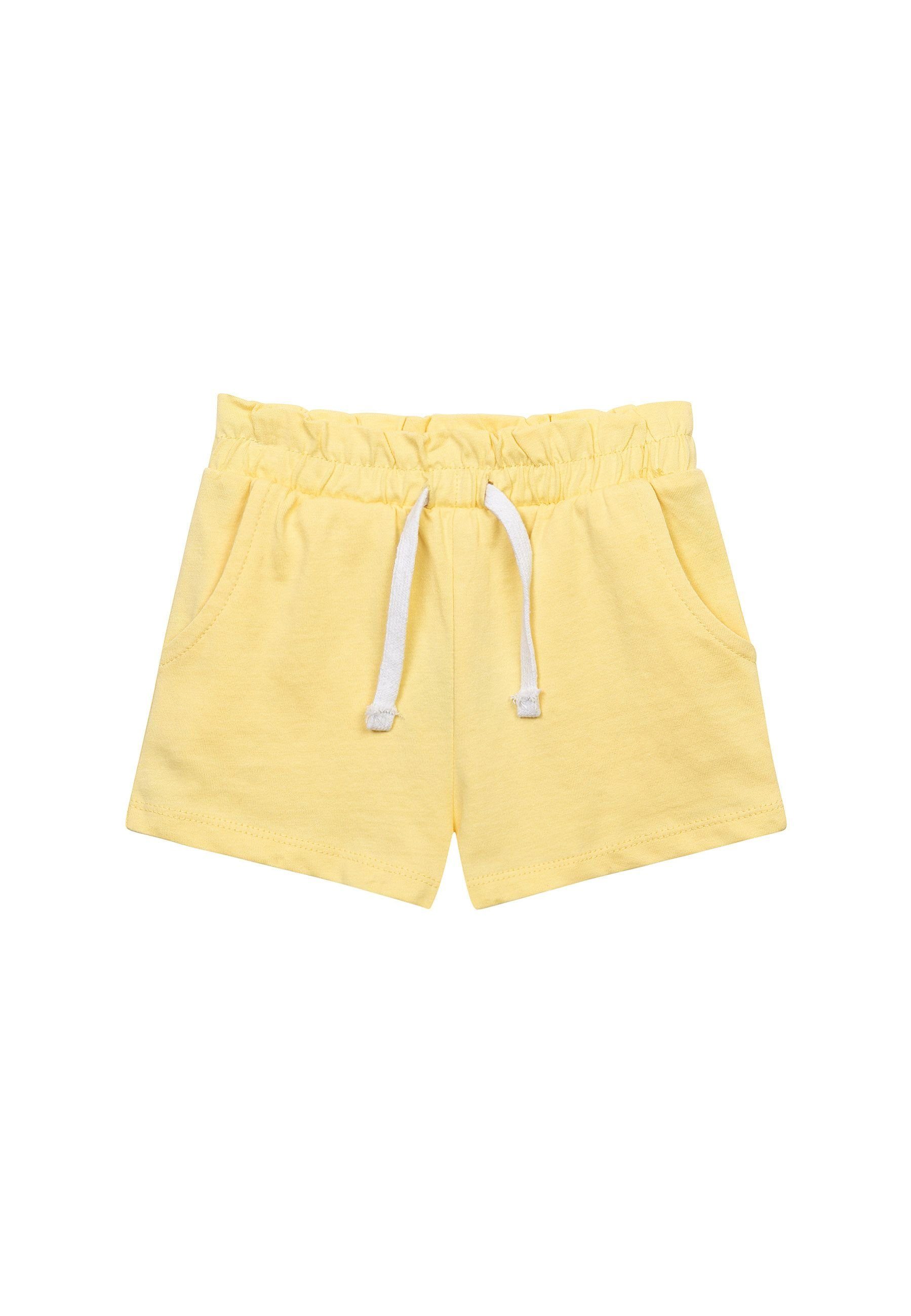 (1y-14y) mit Gelb dekorativem MINOTI Strickbündchen Shorts Sweatshorts