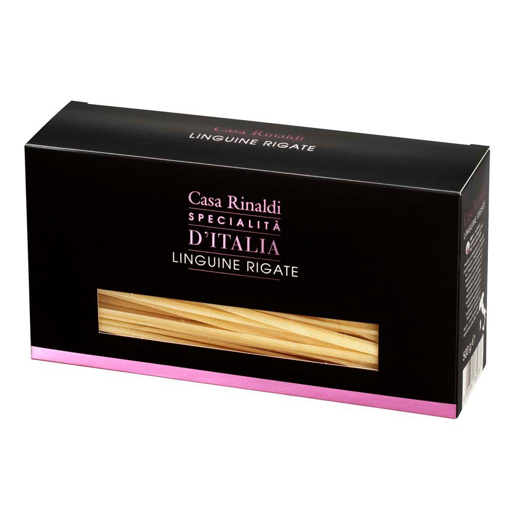 Casa Rinaldi Nudeln, Casa Rinaldi die flachen Spaghetti Pasta Linguine Rigate 500g