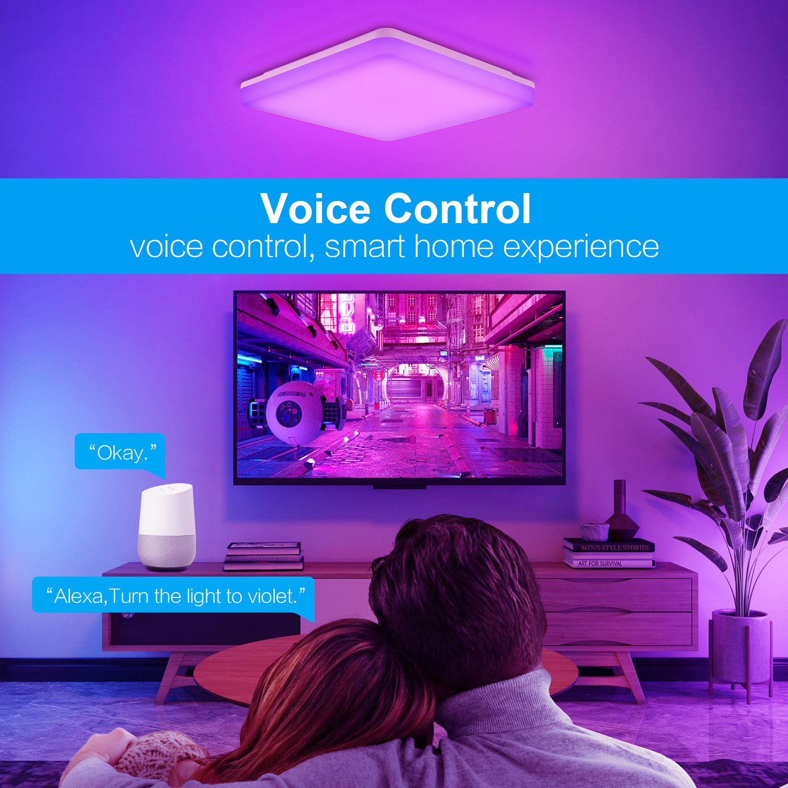 Oraymin LED Deckenleuchte RGB, App-Steuerung, Alexa günstig online kaufen