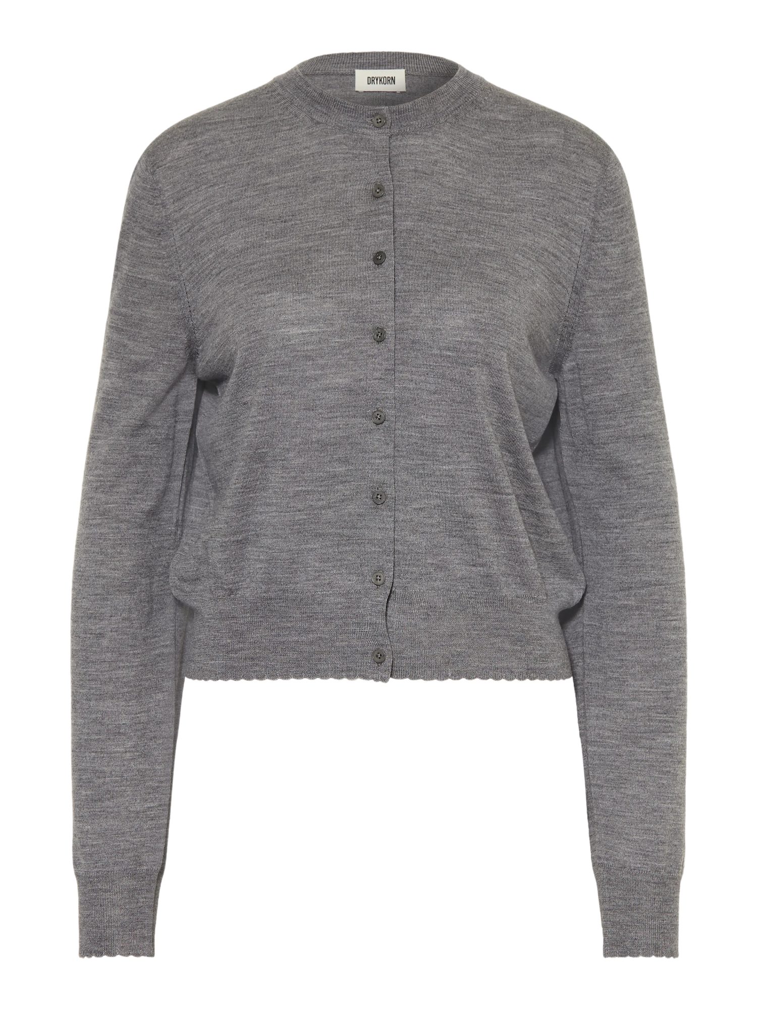 Drykorn Strickpullover grau,Casual,Wolle,Unifarben,Rundhals,Langarm,Regular Fit