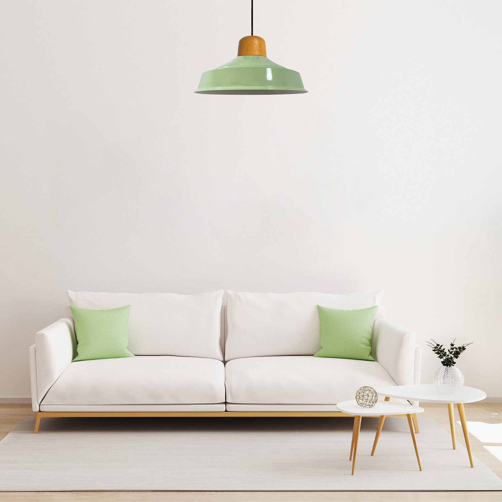 Bamyum Pendelleuchte Bamyum Asletl Deckenpendelleuchte aus Holz 41cm Metall Vintage Lampe, ohne Leuchtmittel