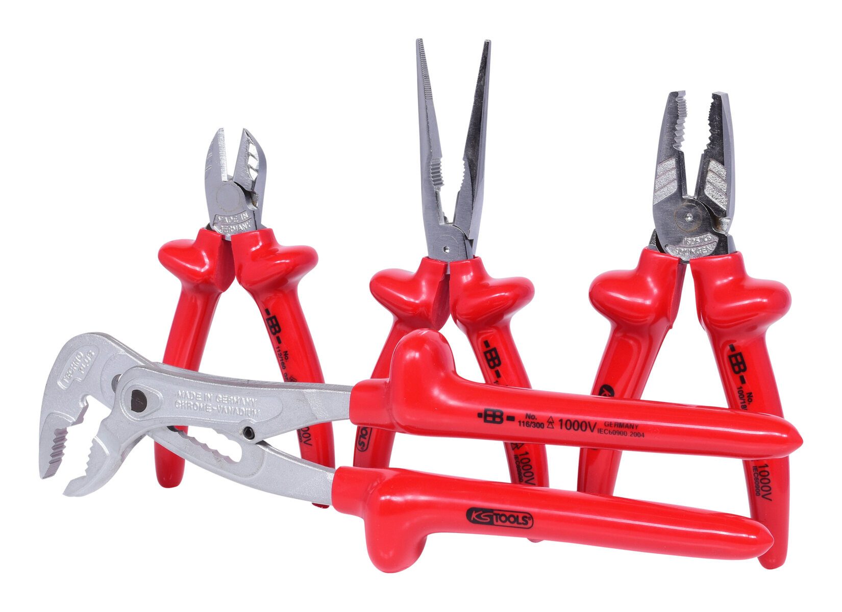 KS Tools Zangenset, 4-tlg., 1000V Zangen-Satz, 4-teilig Variante 1