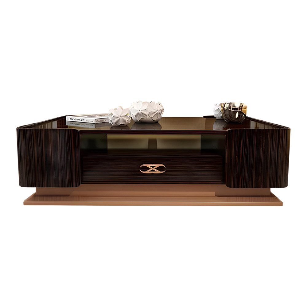Xlmoebel Couchtisch Beistelltisch aus hochglänzendem Holz von italienischem Designer (Packung, 1-St., Couchtisch), Hergestellt in Europa