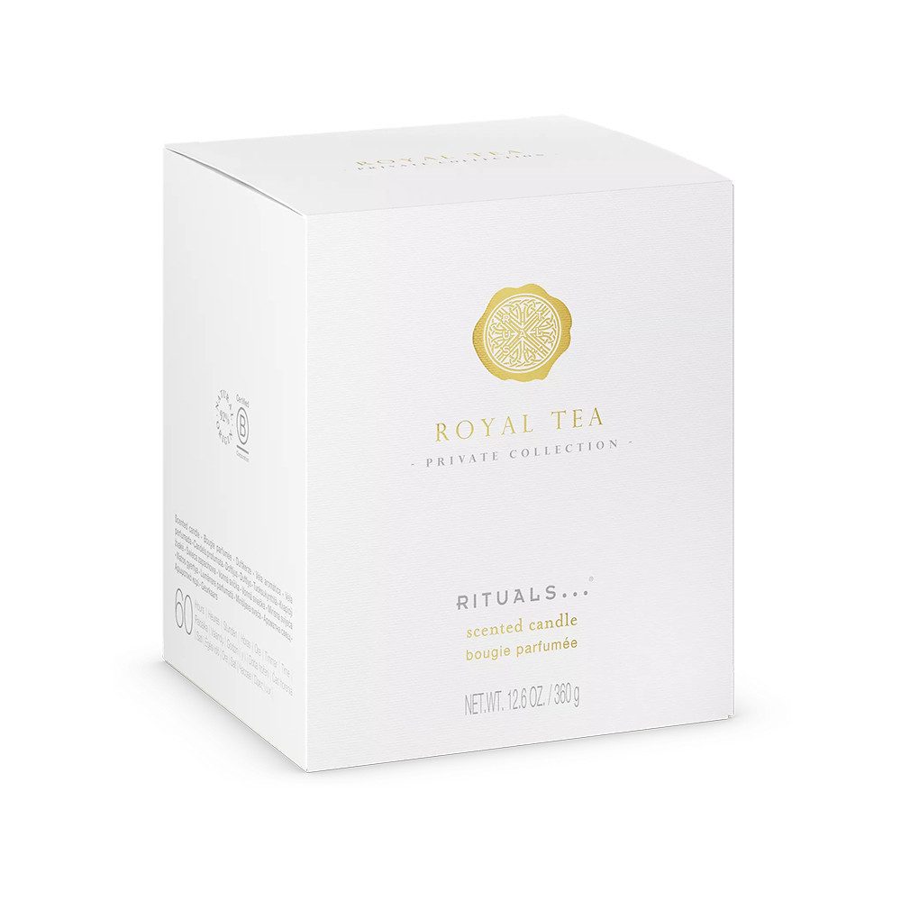 Rituals Duftkerze Rituals Royal Tea Scented Candle 360g., Beruhigender Duft für Entspannung und Wohlbefinden