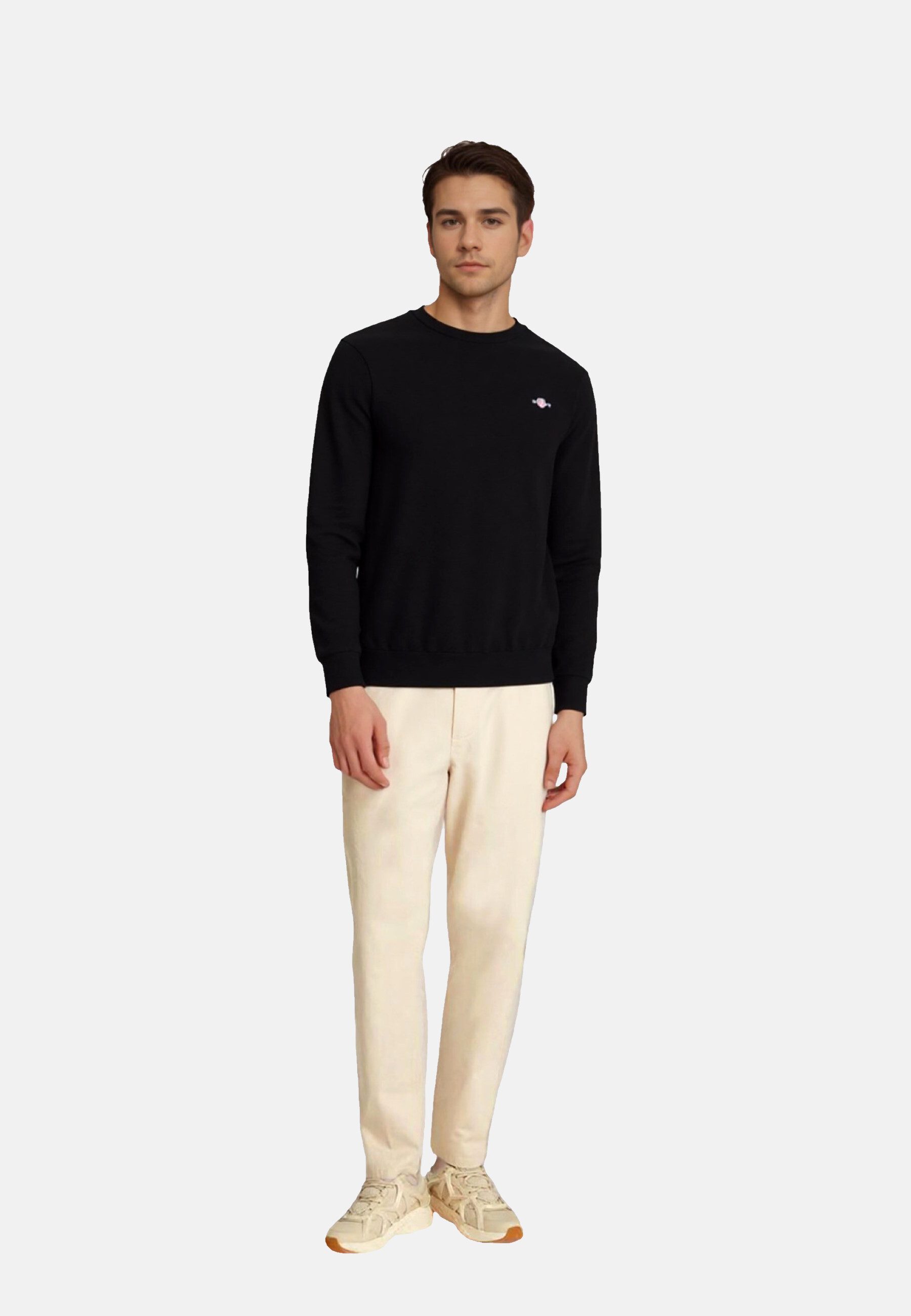 Gant Strickpullover Pullover Strickpullover Rundhalsausschnitt (1-tlg)