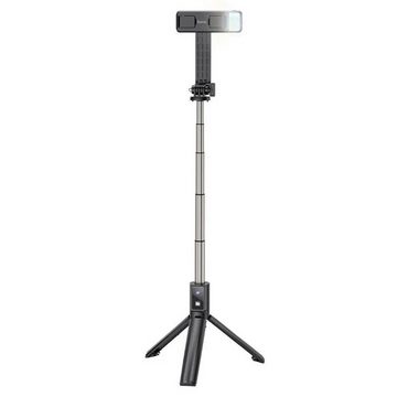 HOCO Selfie-Stick Selfie Stick Stativ mit Bluetooth-Fernbedienung Aluminium schwarz