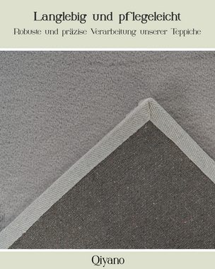 Teppich Kurzflorteppich Moana 100 Grau 80 x 150 cm, Qiyano, Höhe: 12 mm