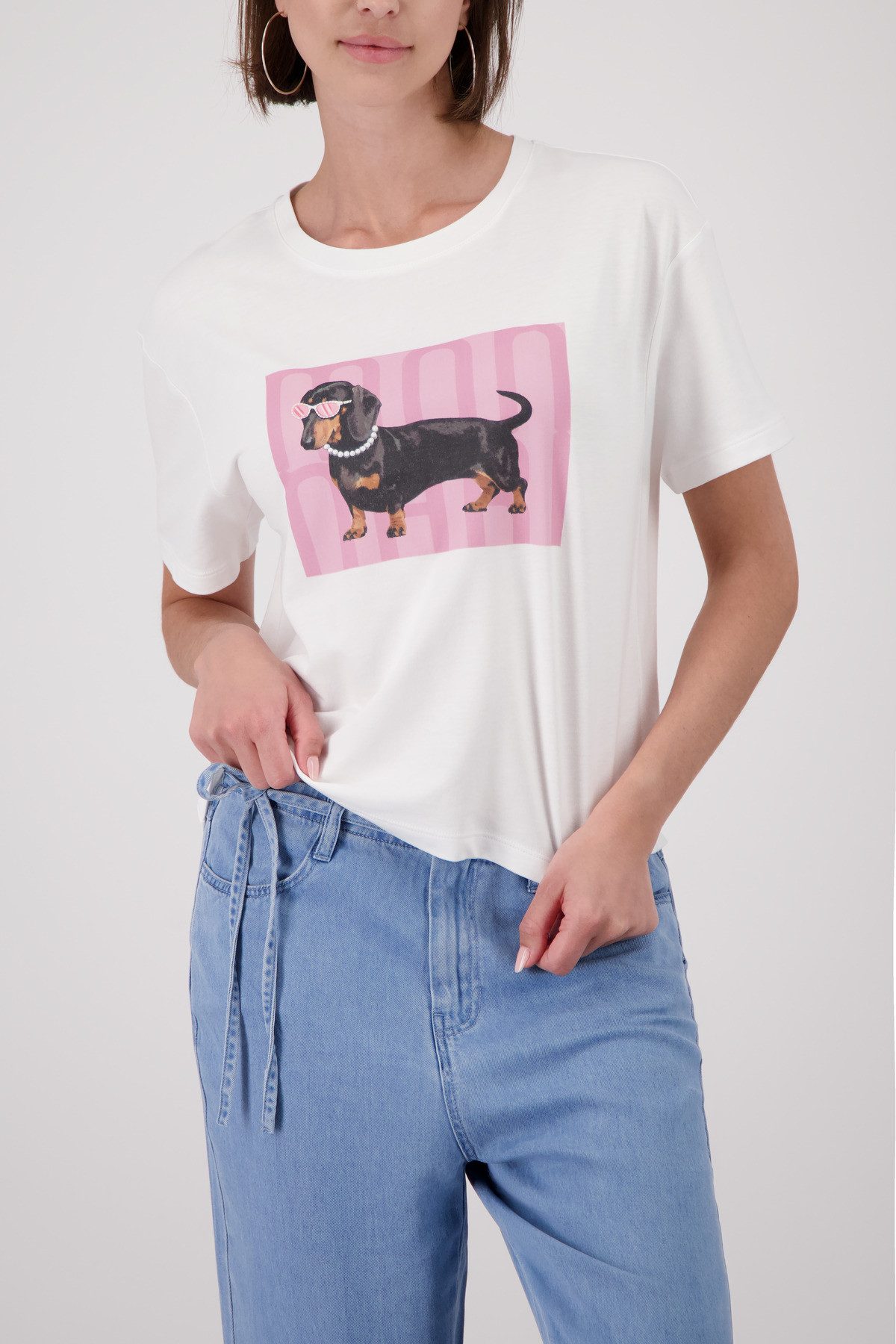 Monari Rundhalsshirt mit Frontprint
