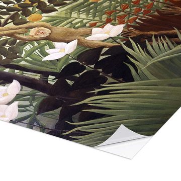 Posterlounge Wandfolie Henri Rousseau, Exotische Landschaft (Detail) I, Malerei