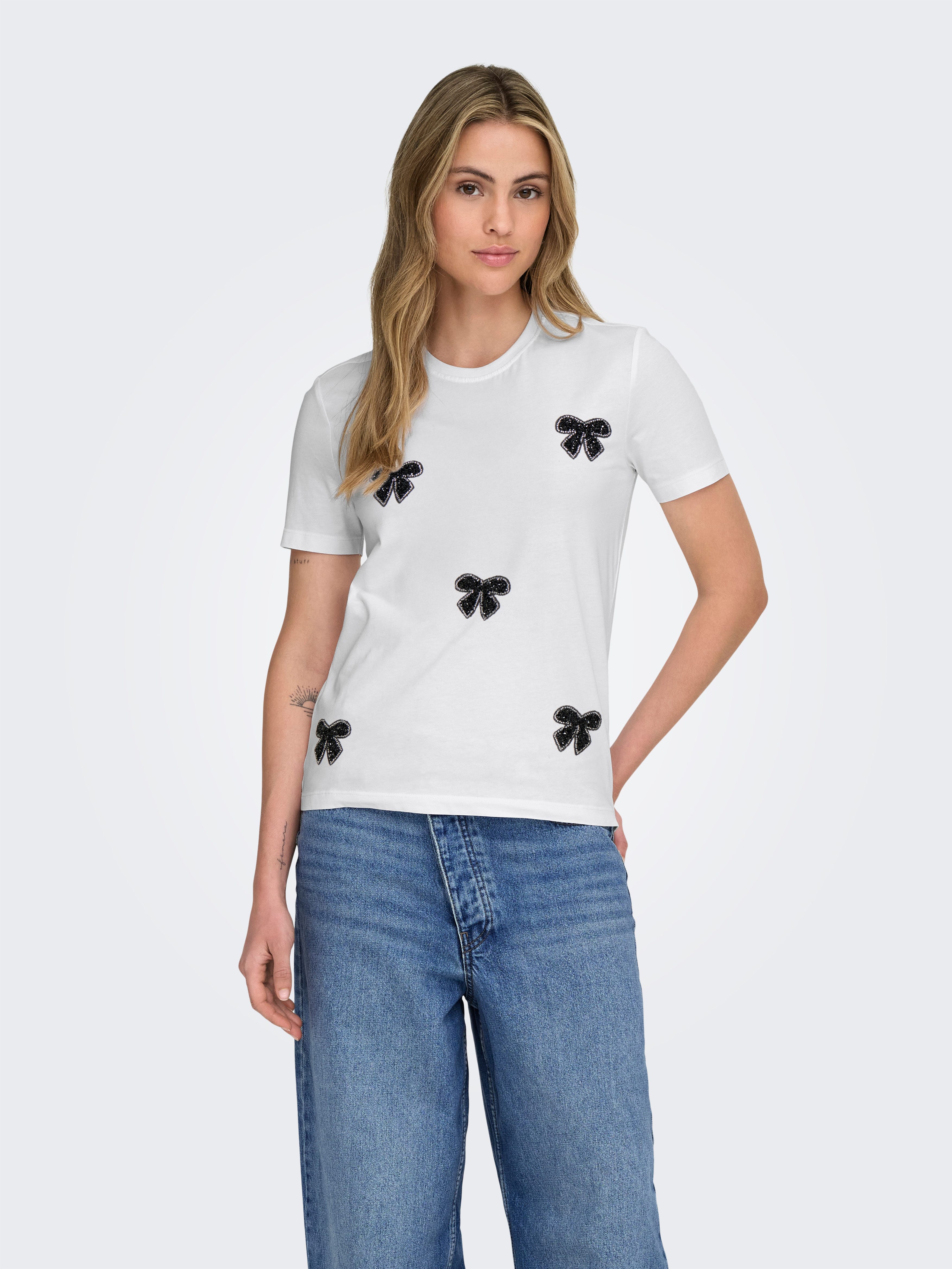 ONLY Kurzarmshirt ONLKITA REG S/S PRINT TOP NOOS