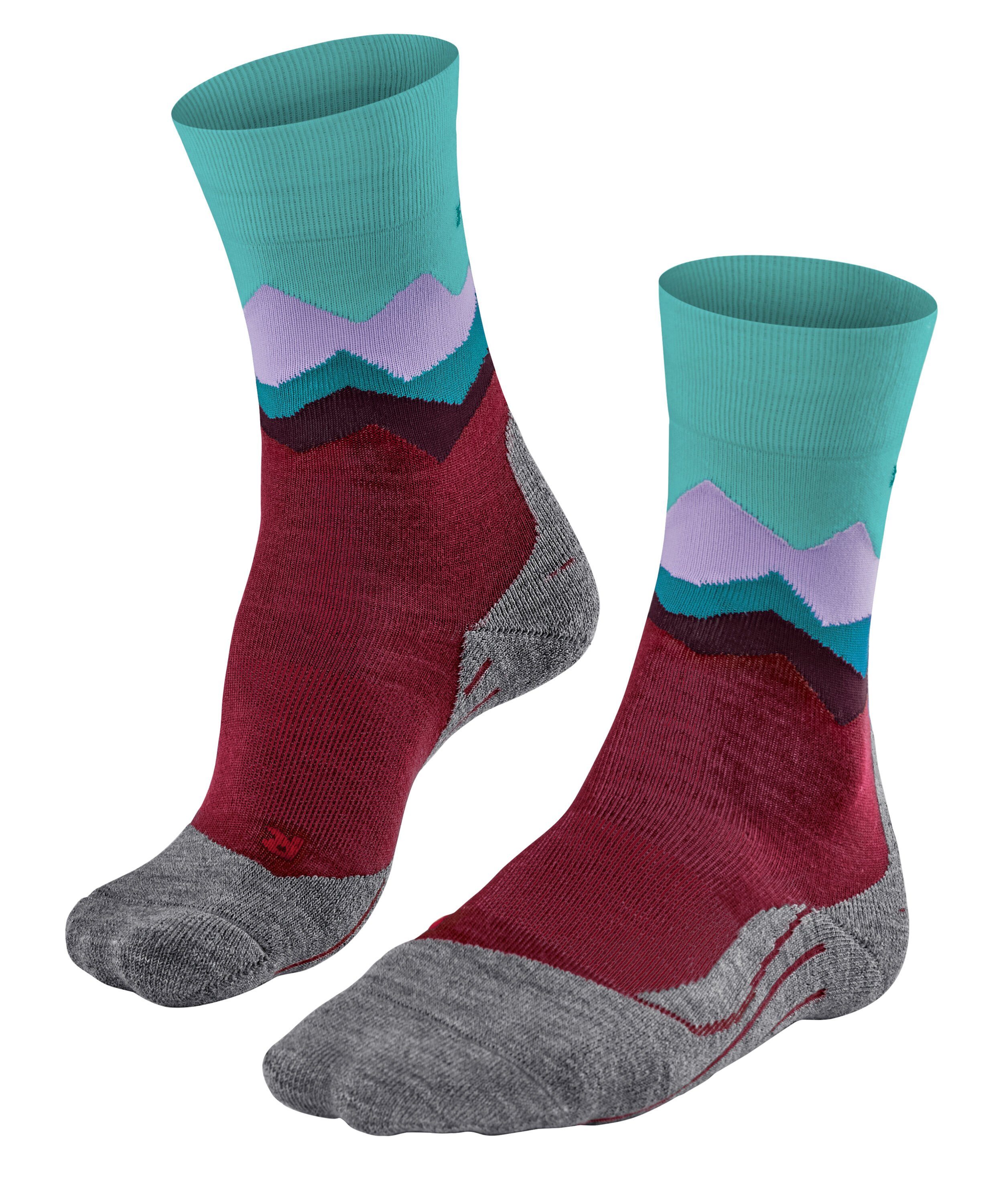 (1-Paar) TK2 Mittelgebirge cranberry Komfort Wandersocken FALKE Explore (8033) im hoher