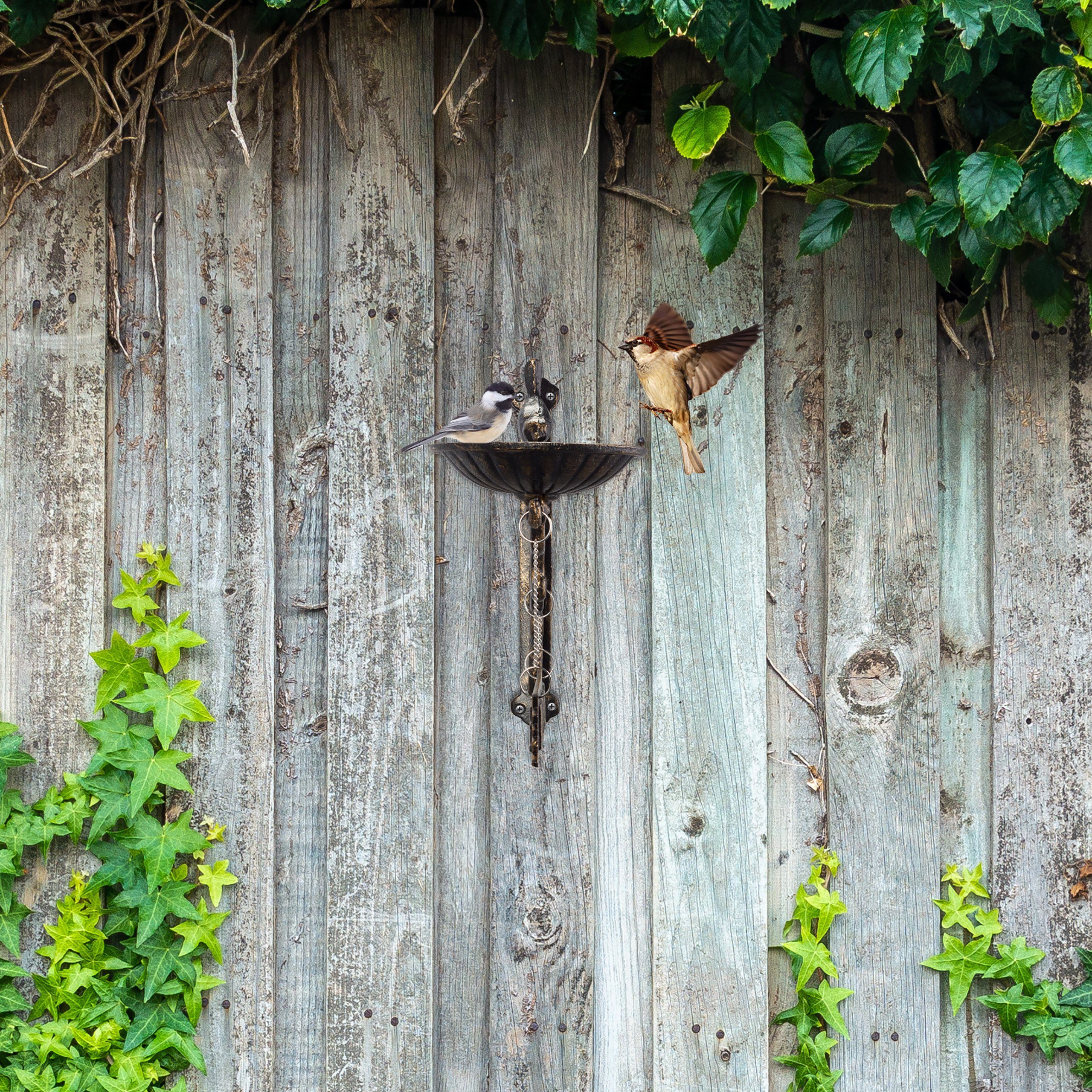 relaxdays Vogeltränke Welcome, weiß