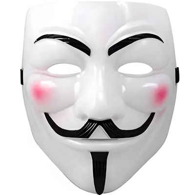 Retoo Verkleidungsmaske Anonymous Maske Guy Fawkes V wie Vendetta Mask Cosplay Halloween, (Set, Anonyme Maske aus dem Film "V für Vendetta)