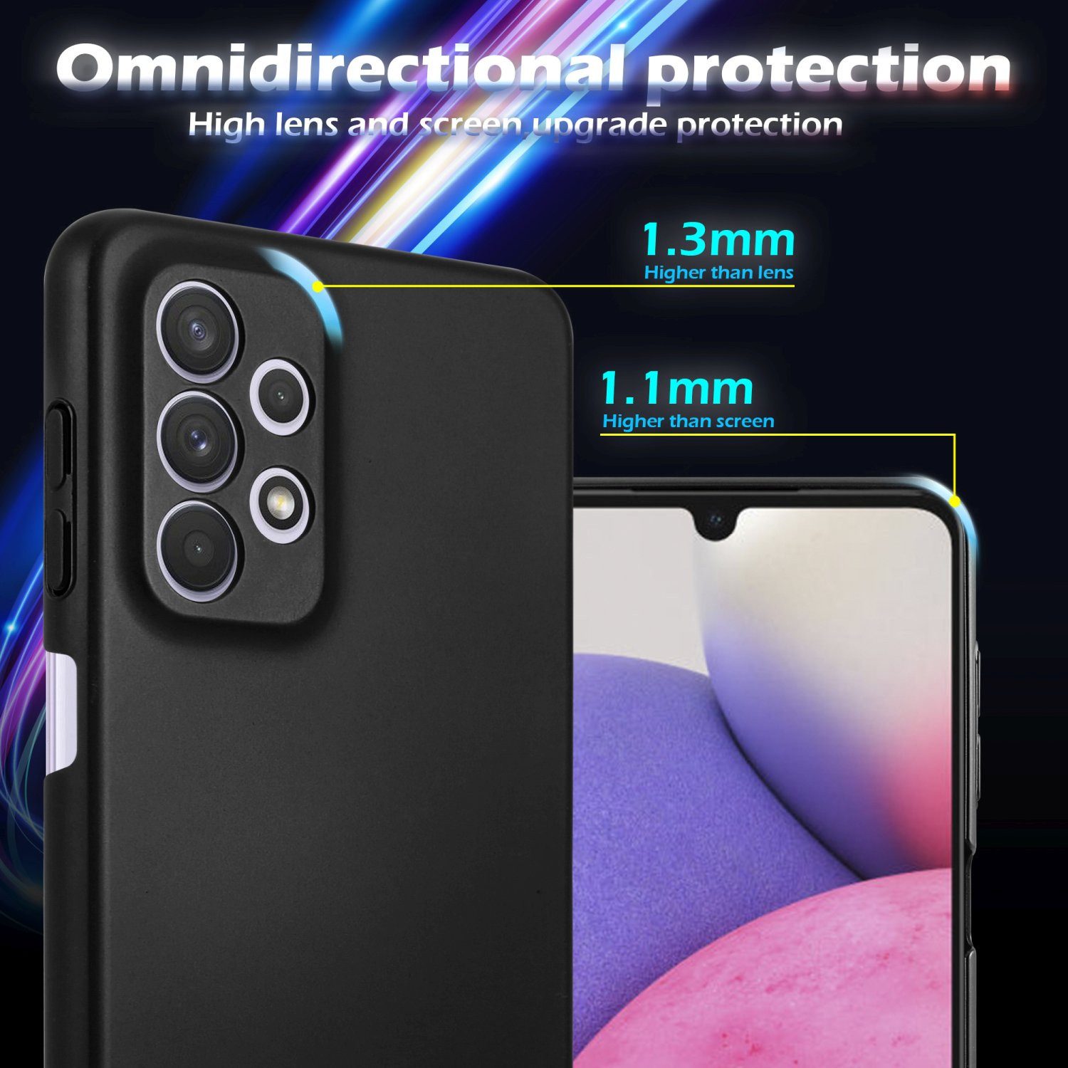 Cadorabo Handyhülle für Samsung Galaxy A33 5G Hülle Samsung Galaxy A33 5G, Handy Schutzhülle - Hülle - Robustes Hard Cover Back Case Bumper