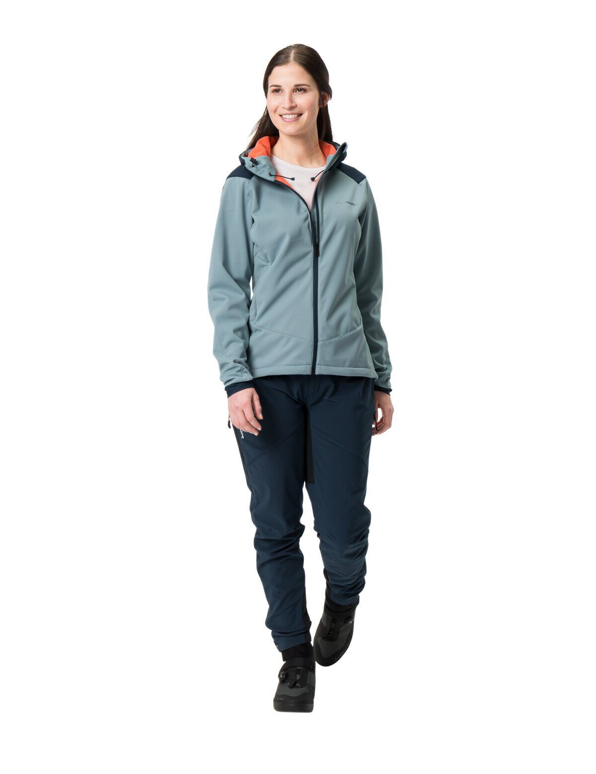 kompensiert Klimaneutral Qimsa Women's Jacket (1-St) Outdoorjacke cloudy VAUDE blue Softshell