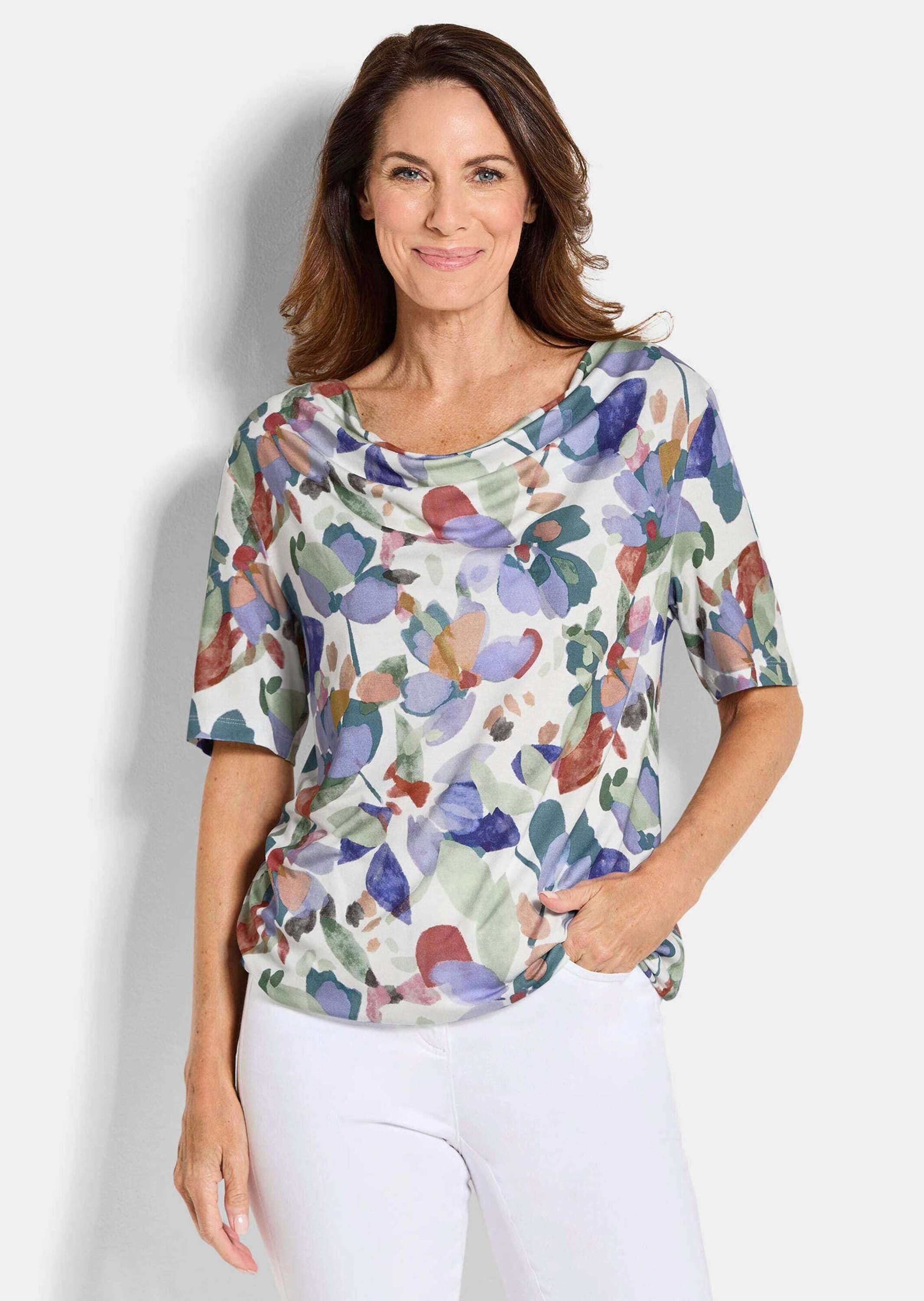 T-Shirt Cityshirt mit floralem Print