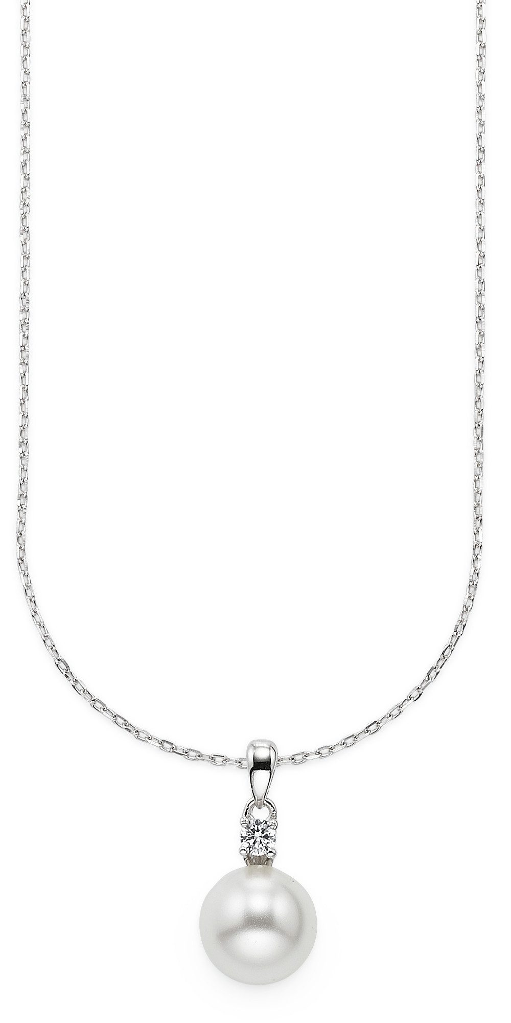 Aniston JEWELRY & WATCHES Kette mit Anhänger Schmuck Geschenk Silberkette, mit Zirkonia (synth) - mit Muschelkernperle (synth). € 40,50