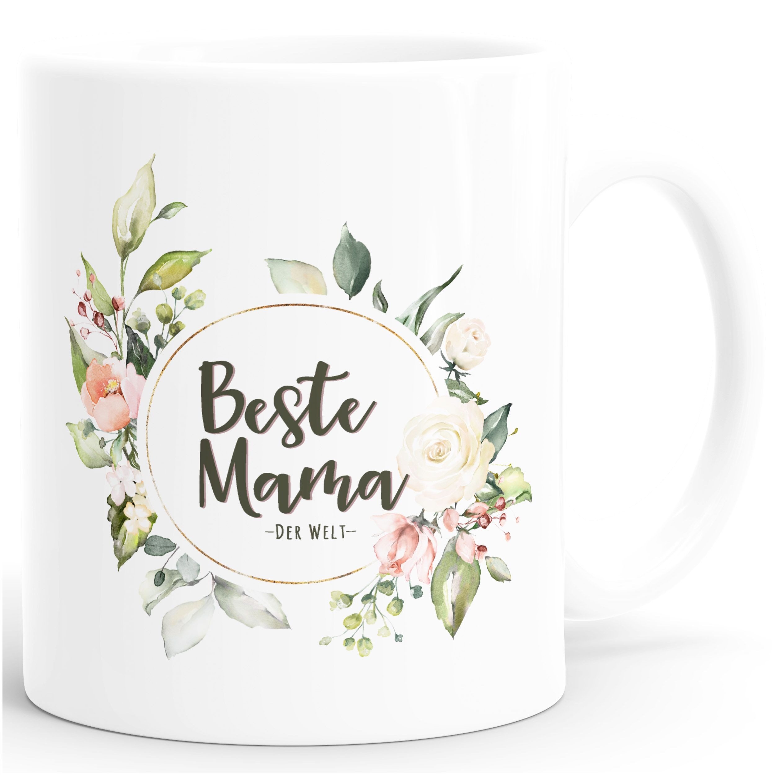 Tasse Kaffee-Tasse Beste Mama der Welt Muttertag Watercolor Geschenk-Tasse