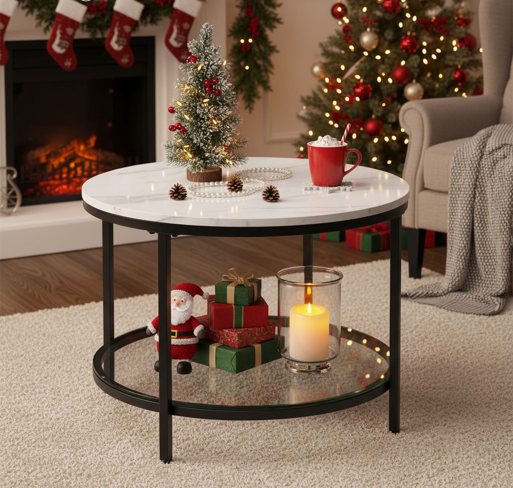 VASAGLE Couchtisch, Beistelltisch, Ø 65/80 x günstig online kaufen