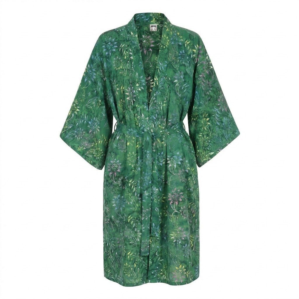 Guru-Shop Kimono Sommer Kimono, balinesischer Kimono mit.., alternative Bekleidung