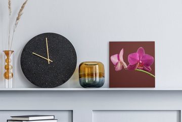 OneMillionCanvasses® Leinwandbild Blumen - Orchideen - Rosa, (1 St), Leinwand Bilder für Wohnzimmer Schlafzimmer