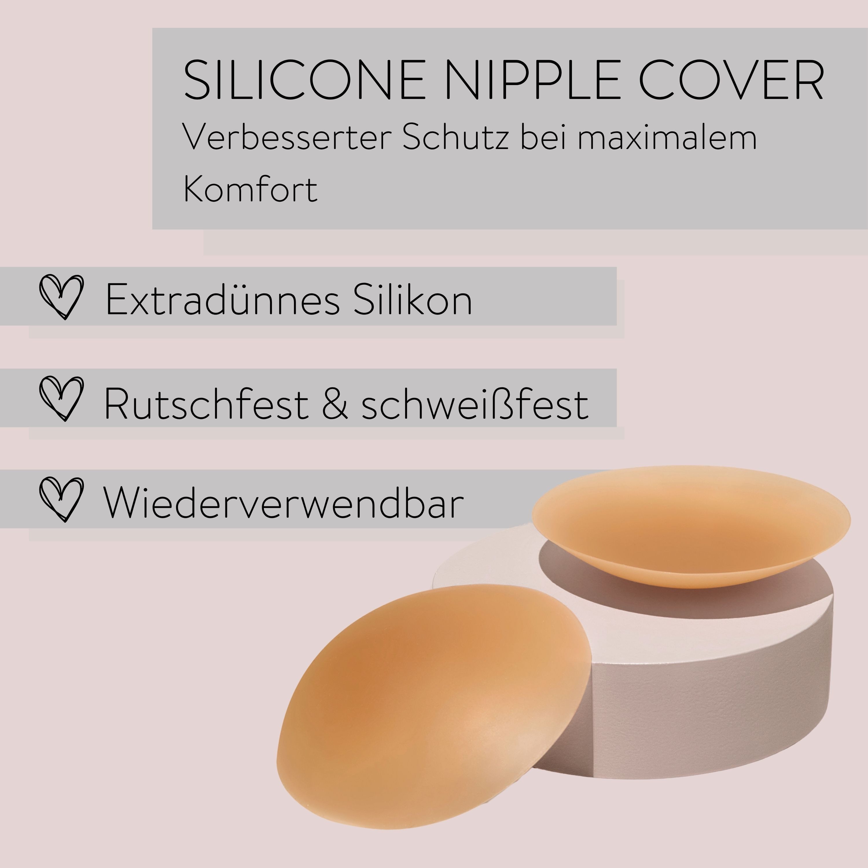PARSA Beauty Set: Push-up-BH Lifestyle Silicone Nipple Covers in Dunkelbeige, wiederverwendbar – Bild 5 von 5