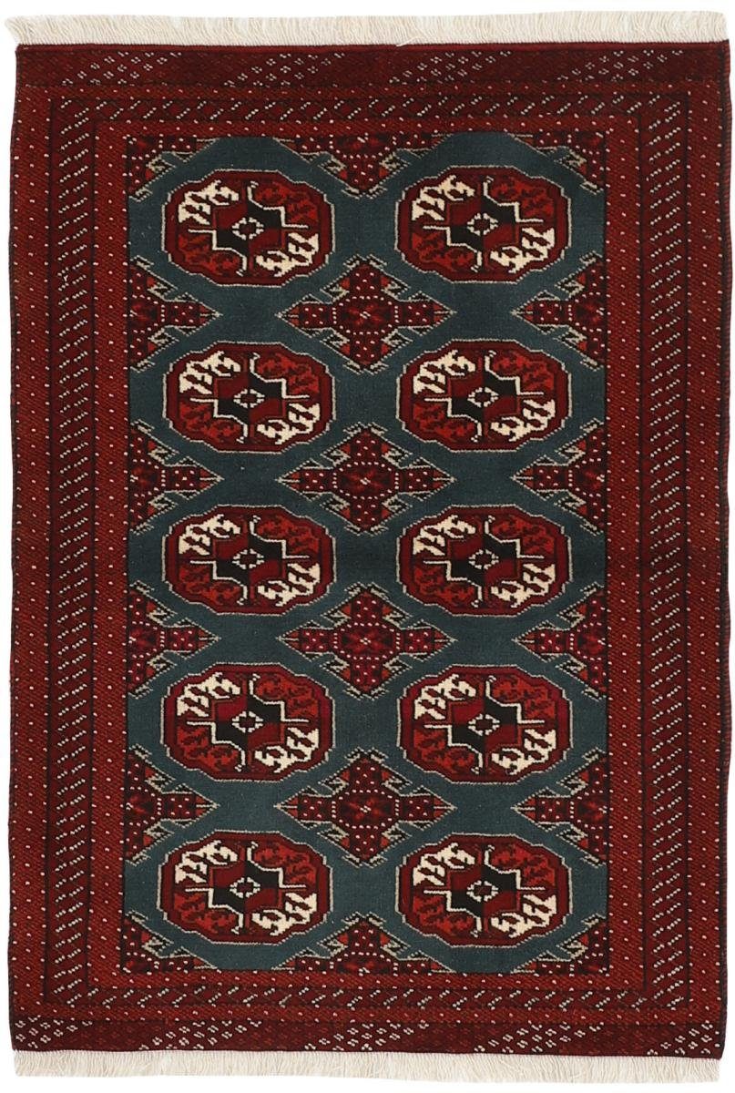 Orientteppich Turkaman 97x138 Handgeknüpfter Orientteppich / Perserteppich, Nain Trading, rechteckig, Höhe: 6 mm