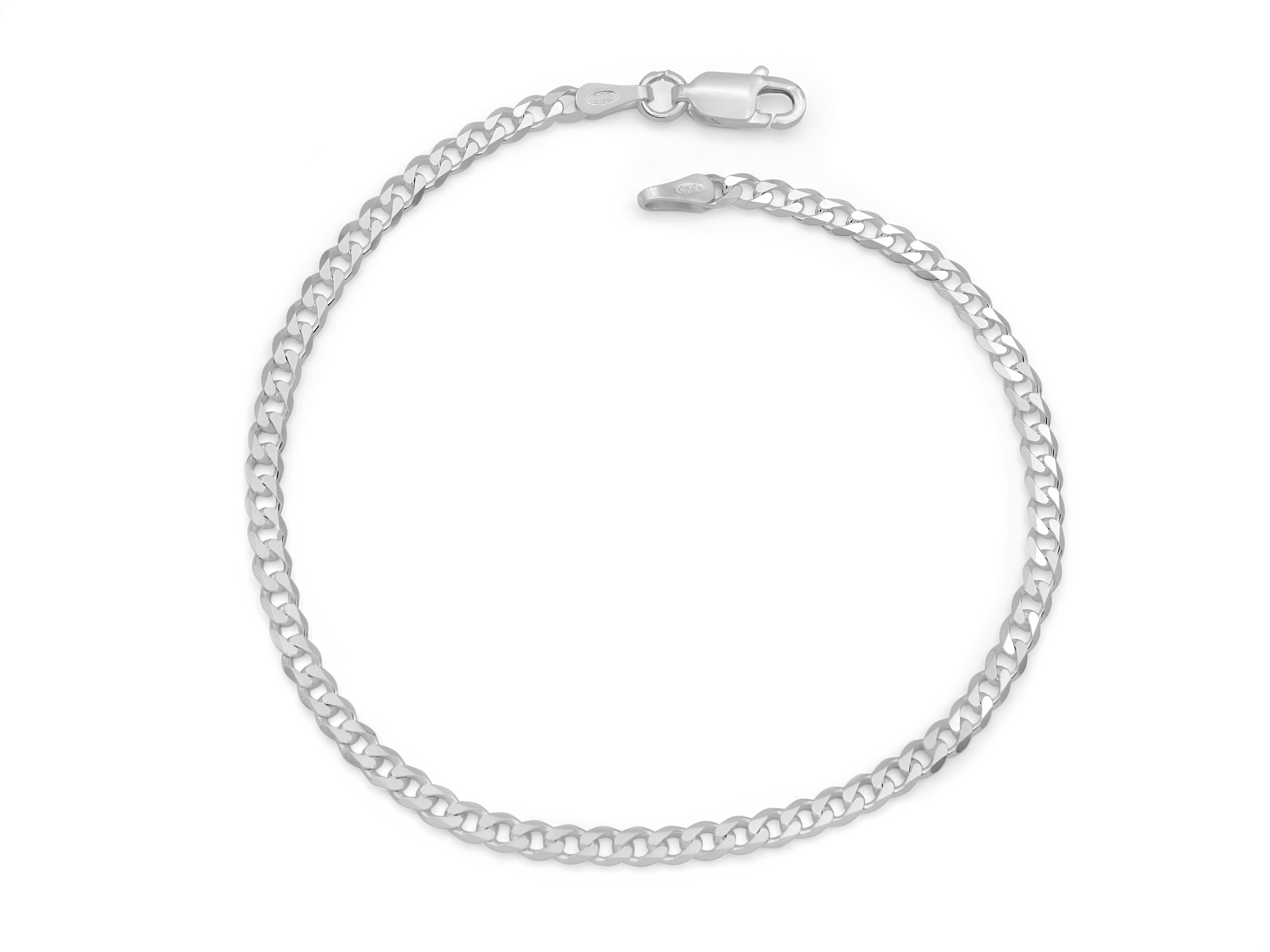 Sterling Bella Silberarmband - by breit, Panzerarmband 22cm Länge Kauf-mich-weg 17 925 rhodiniert wählbar T Silber 3mm