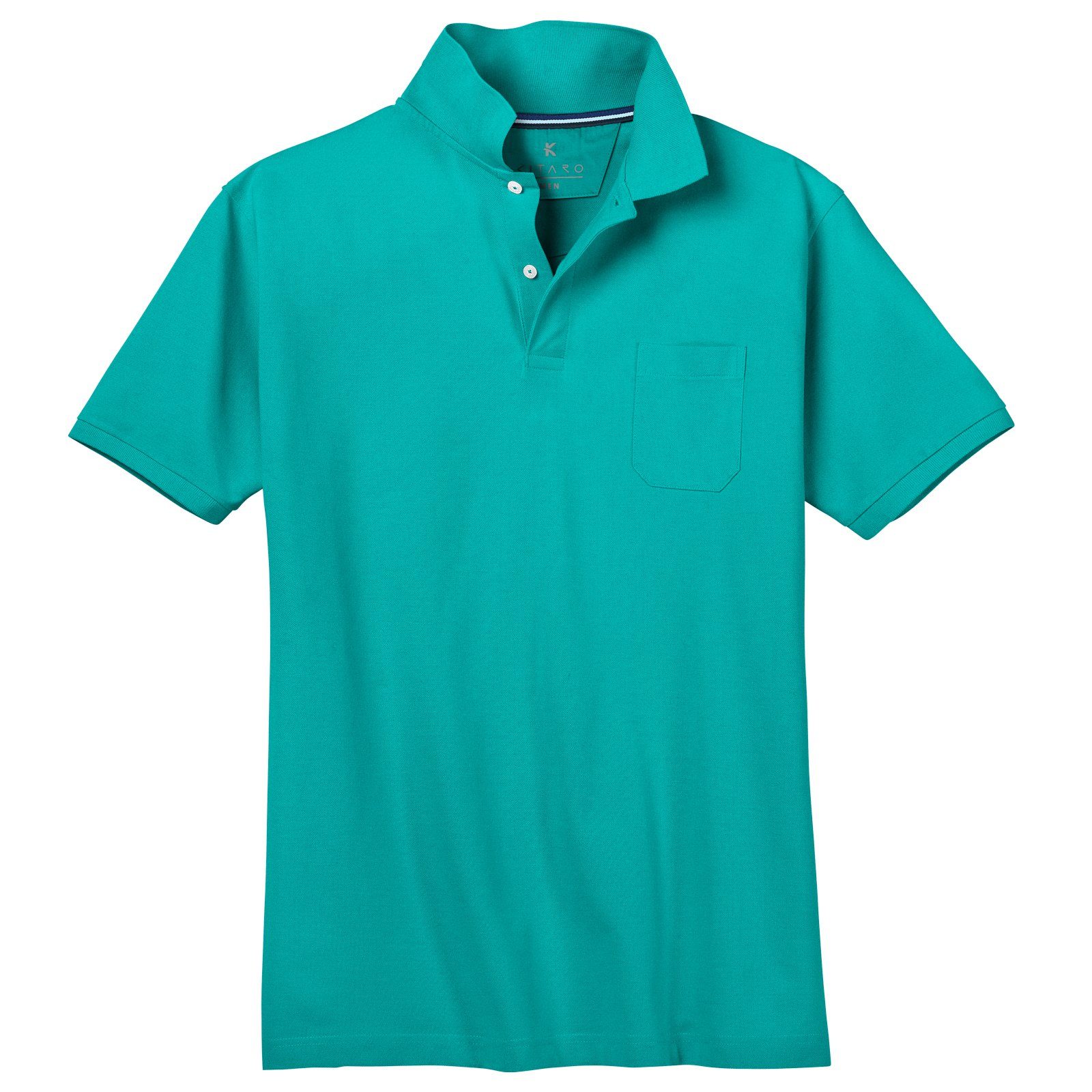 Kitaro Poloshirt »Basic Herren Poloshirt große Größen türkis Kitaro«