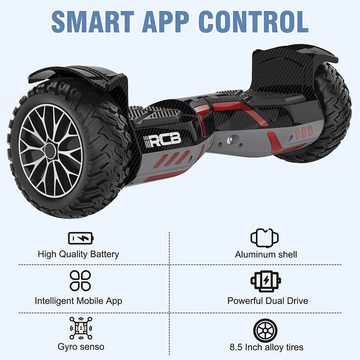 RCB TECH Balance Scooter RH3, 8,5 Zoll Hoverboard, 2 x 200 W-Motor, 6 km/h, 9 km/h, 12 km/h