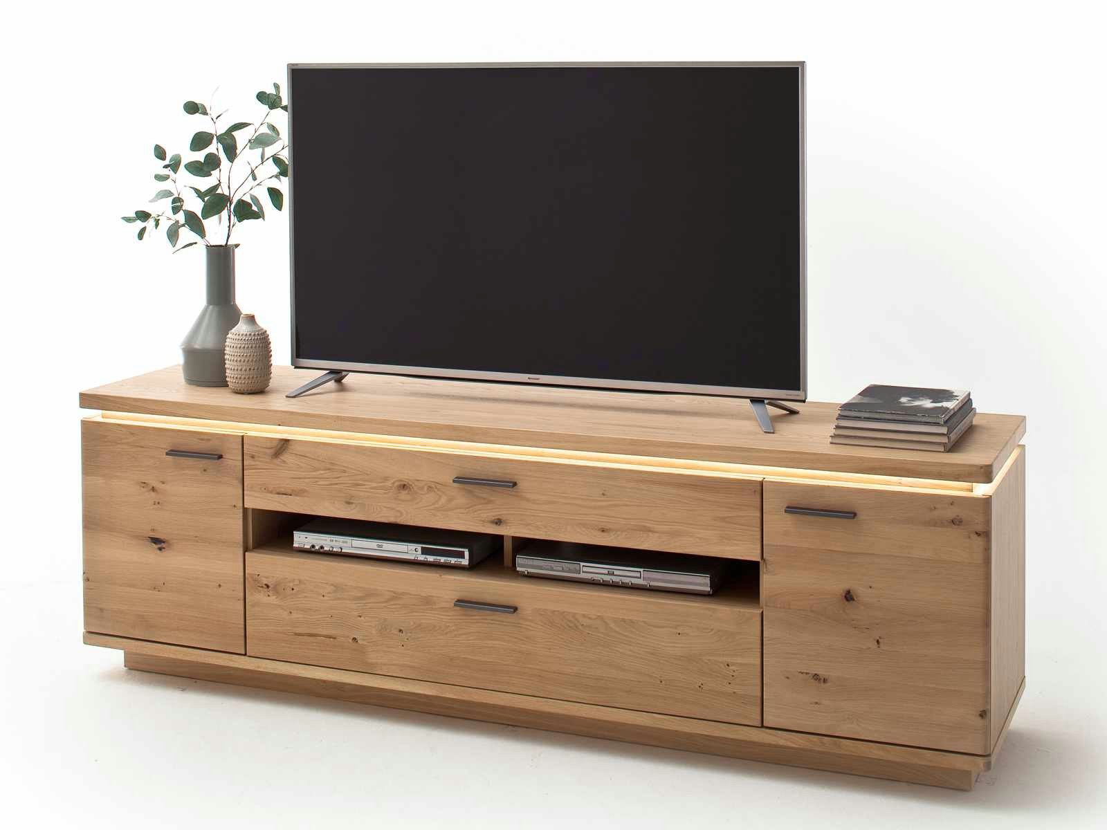 Casamia TV-Board TV-Lowboard Braga Fernsehschrank Balkeneiche Bianco geölt