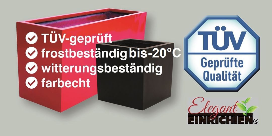 Elegant Einrichten Pflanzkübel XXL Raumteiler Fiberglas rechteckig 150x62x70cm elegant schwarz-matt (1 St)